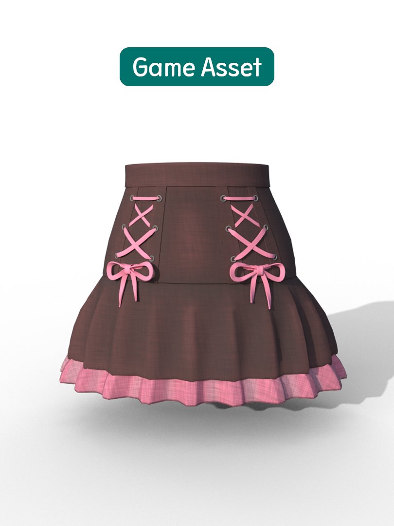 Sweet Punk Skirt/Unwarapping, Fbx, Obj product image (1)