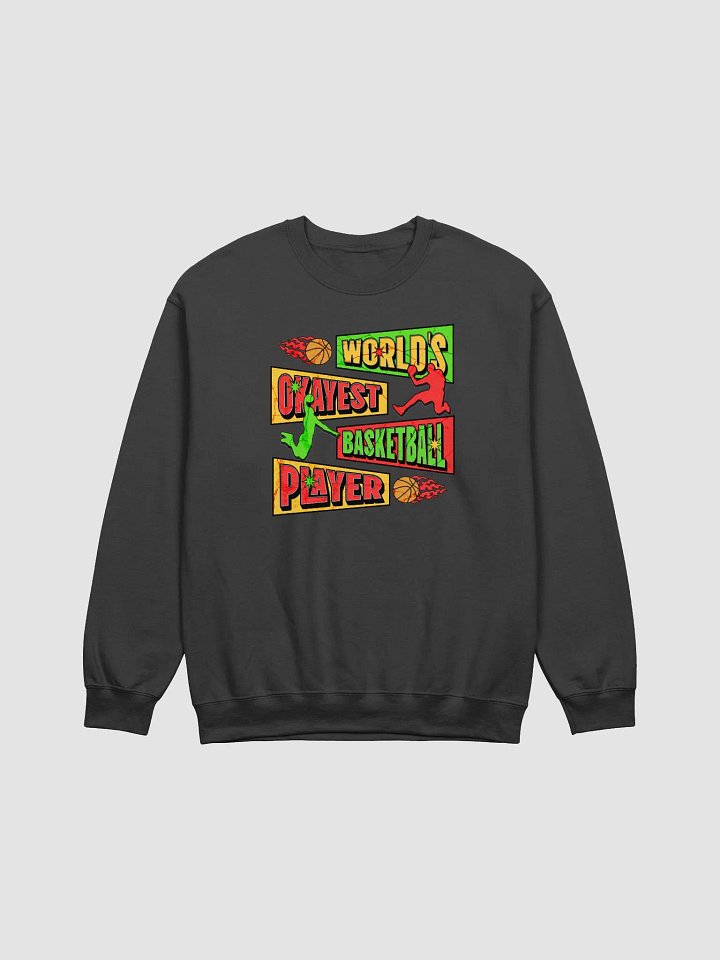 Worlds Okayest Basketball Player Dynamic Retro Sweatshirt product image (1)