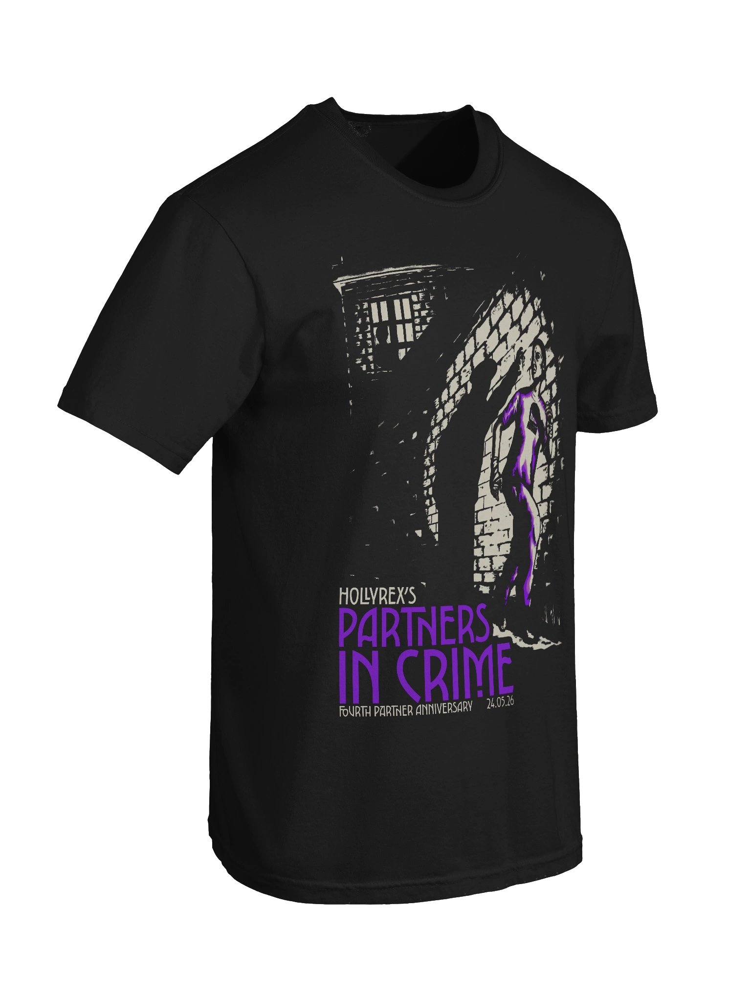 HollyRex Partners In Crime Four Year Partner Anniversary LIMITED EDITION T-Shirt! Purple product image (6)