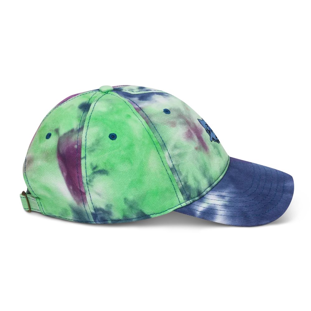 Neon Blue Thunder Graphic Tie-Dye Hat product image (11)