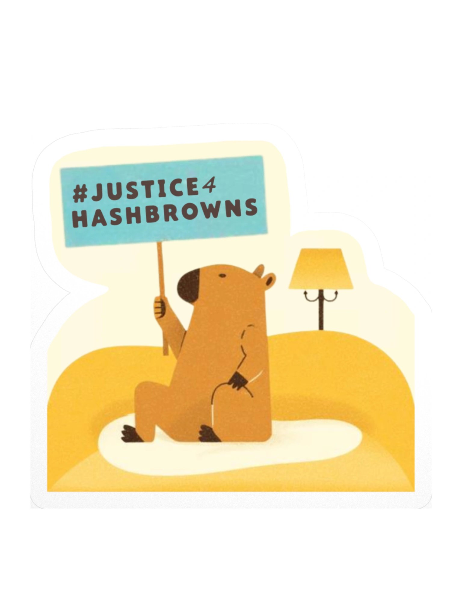 #justice4hashbrowns sticker product image (2)