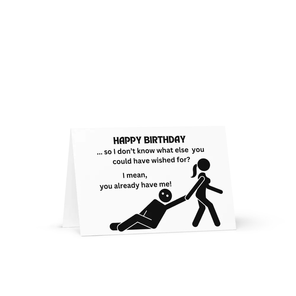 Funny Boyfriend Birthday Card Minimalist Design product image (2)