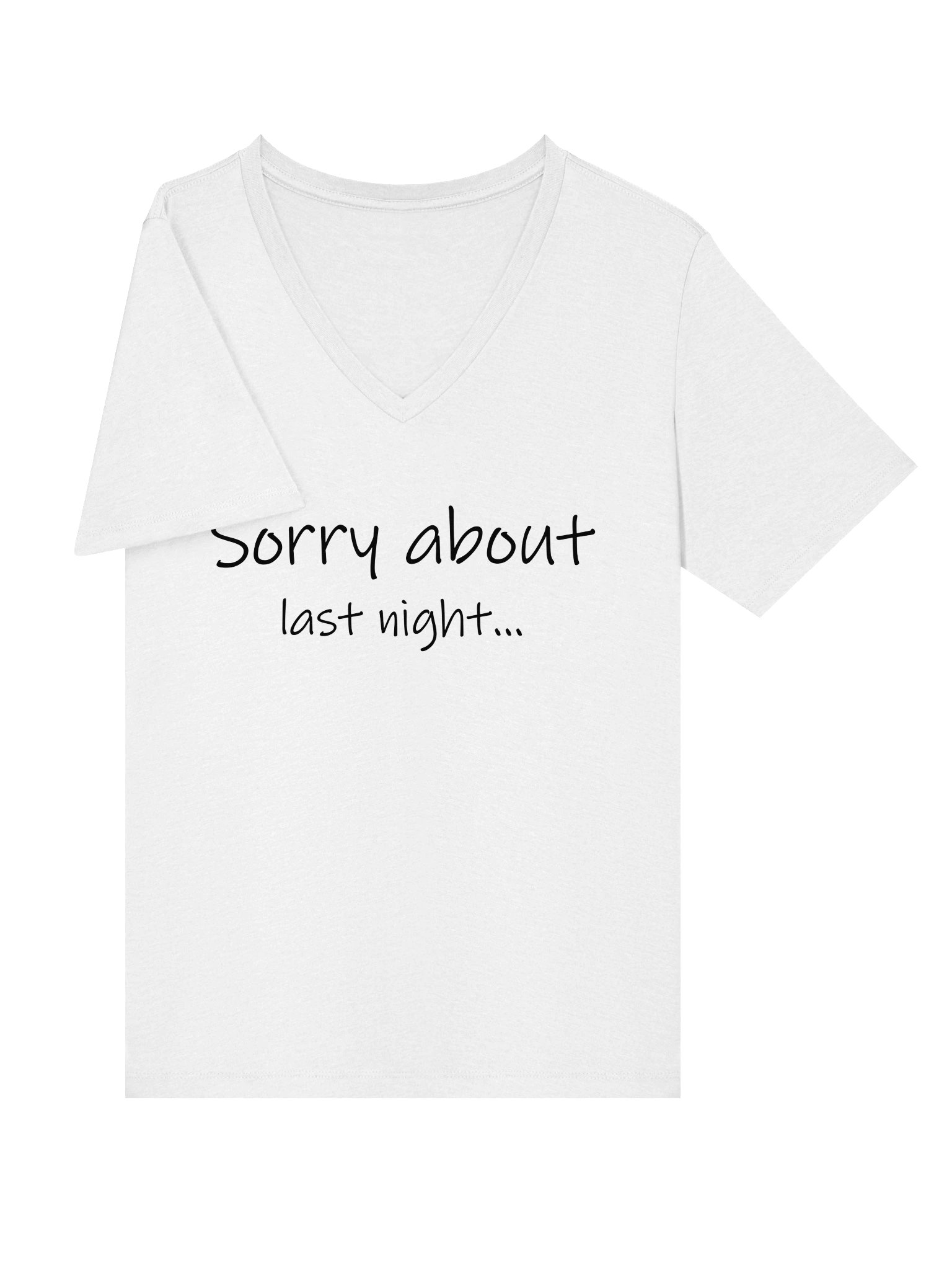 Sorry About Last Night V-Neck Tee Lt. product image (3)