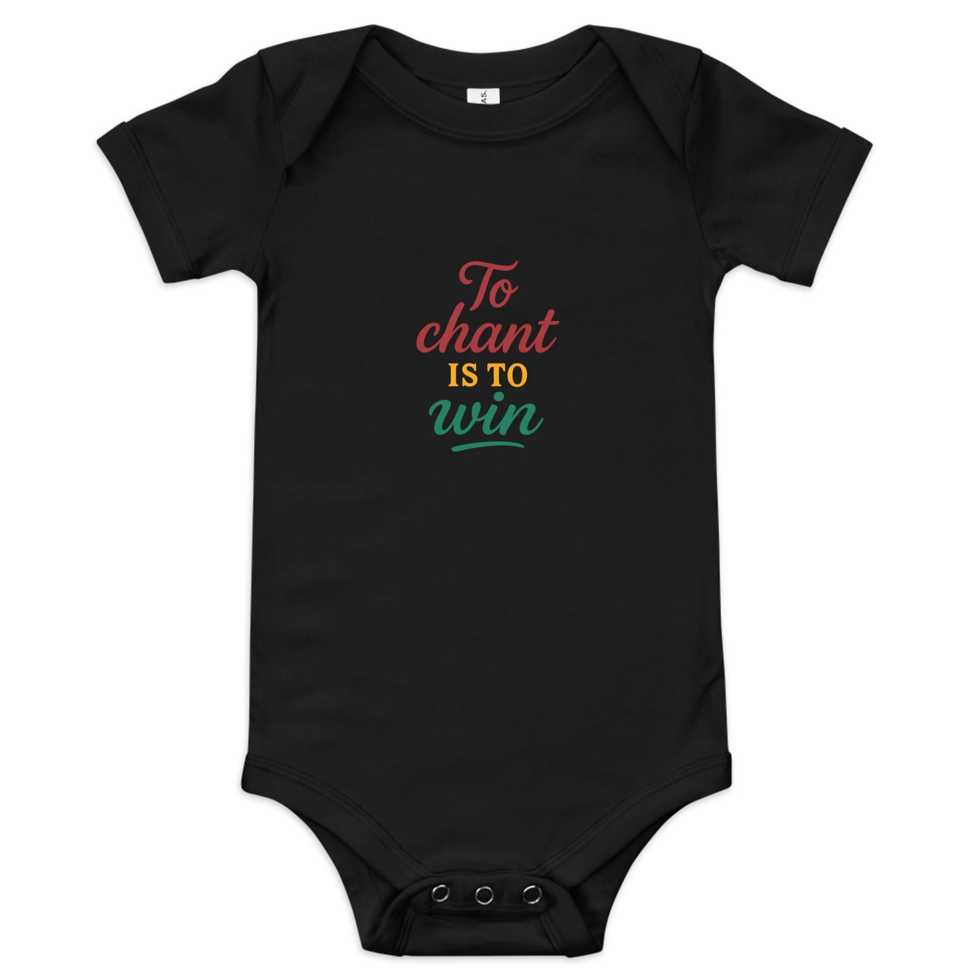 To Chant Is To Win – Nichiren Buddhism Baby Bodysuit | Bella+Canvas Soft Cotton Onesie product image (1)