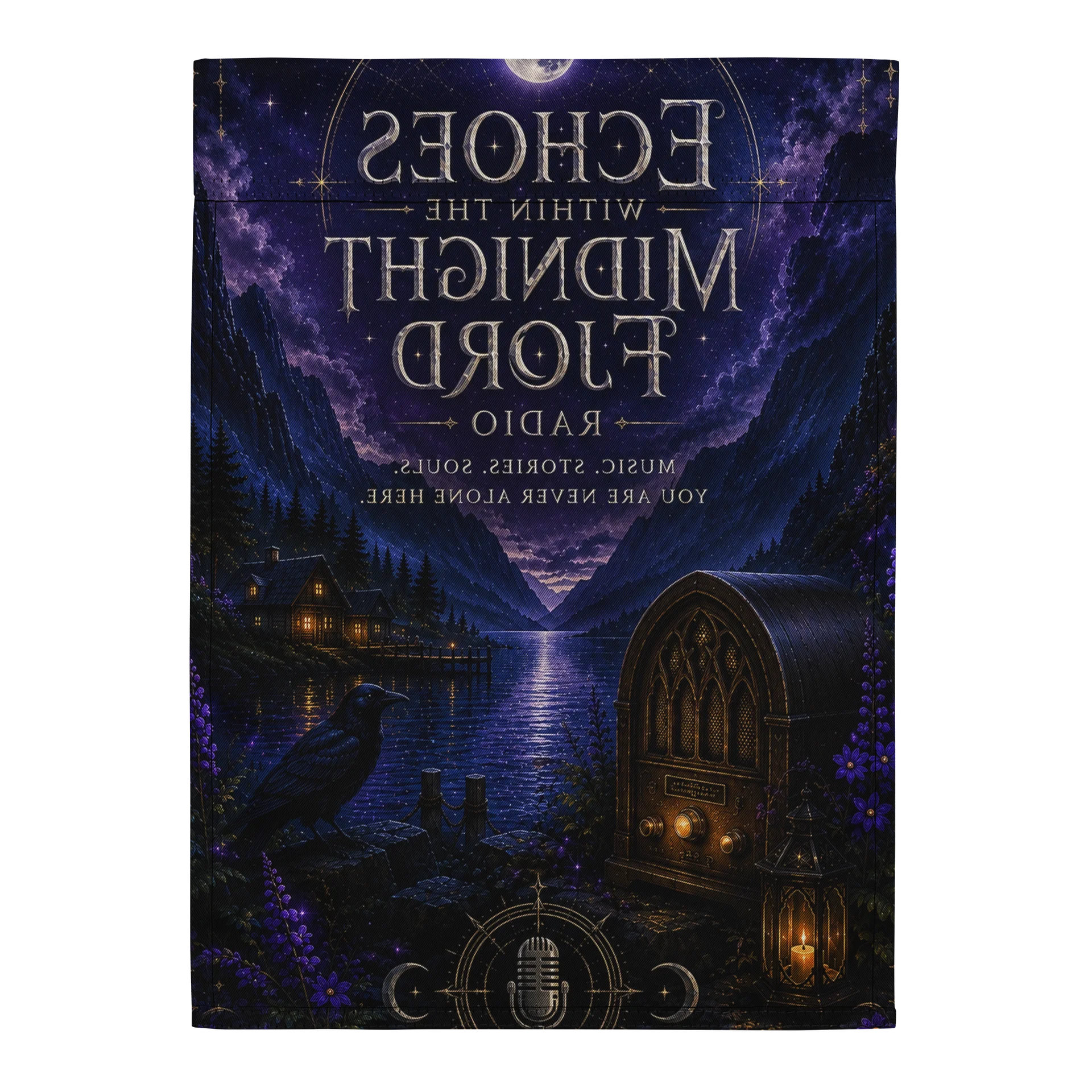Echoes Within the Midnight Fjord Radio Garden Flag product image (2)
