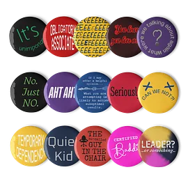 Button Pins Bundle (Quirky Quotes)