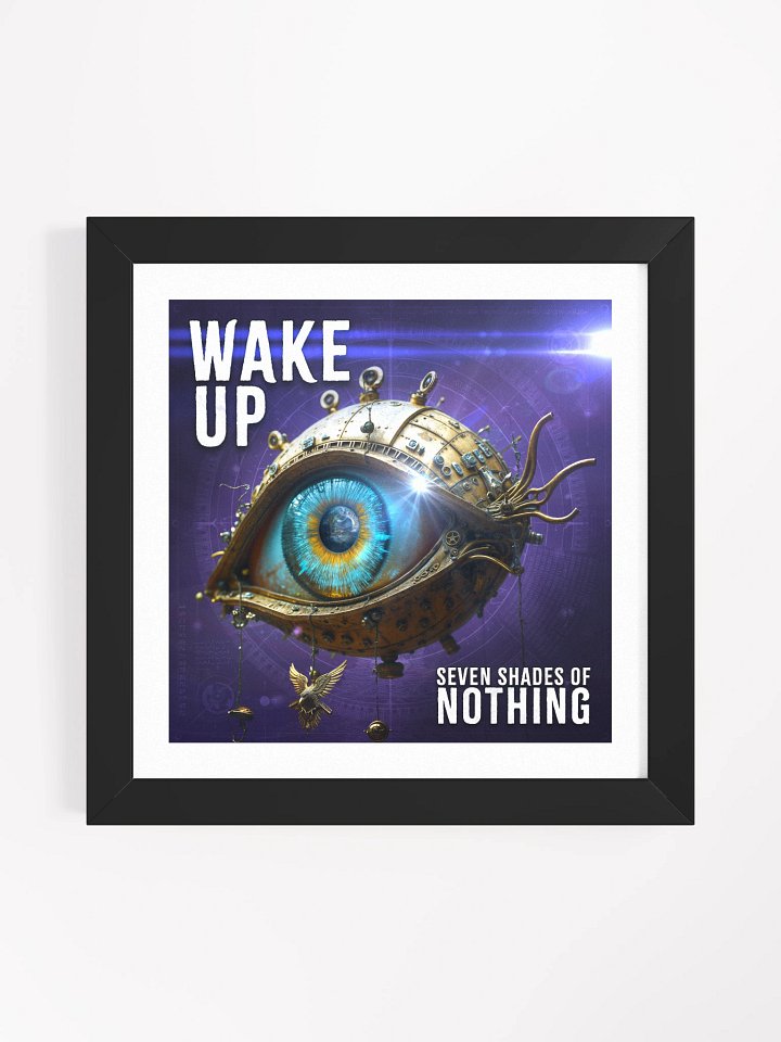 “Wake Up” framed single artwork – square matte wall print from Seven Shades of Nothing – High Quality Matte Poster product image (1)