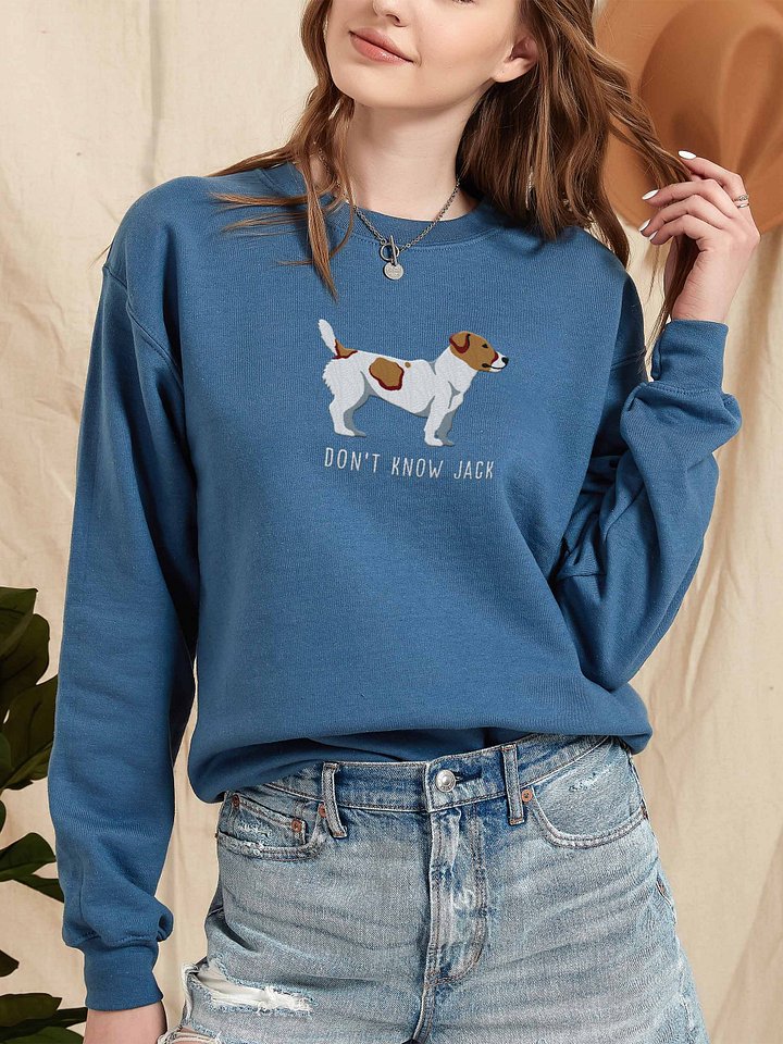 Don't Know Jack Sweatshirt (Embroidered) of a Jack Russell Terrier product image (2)