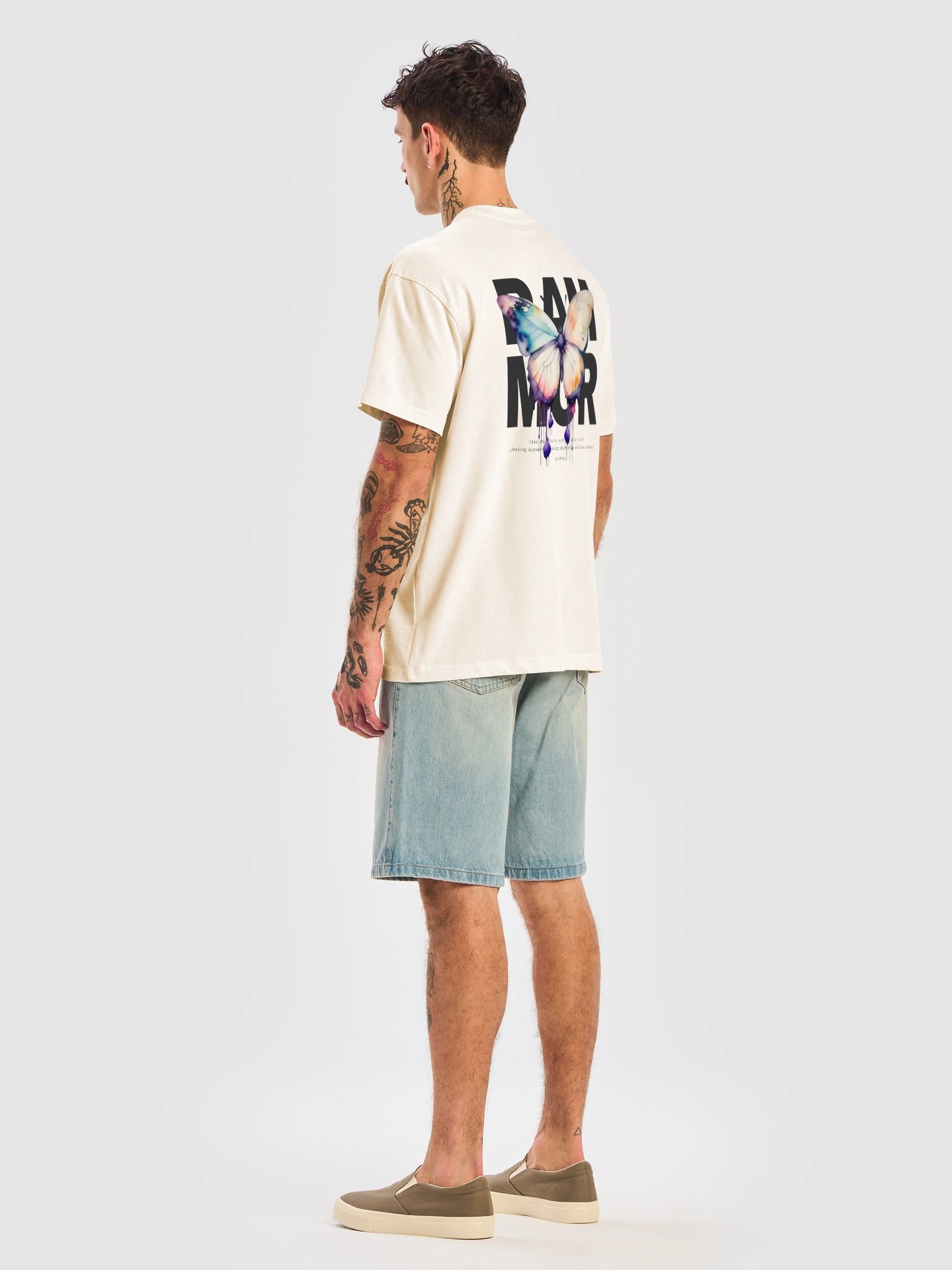 Butterfly Oversized Tee Vintage White / White product image (16)