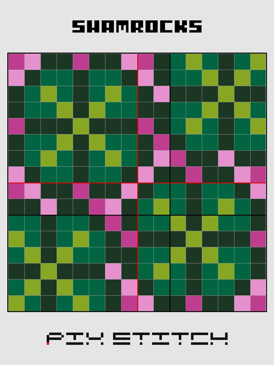 Shamrocks Pixel Art product image (2)