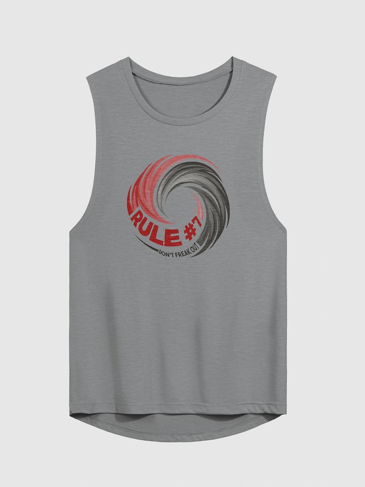 Rule #7 Women's Muscle Tank Pewter and Red product image (15)