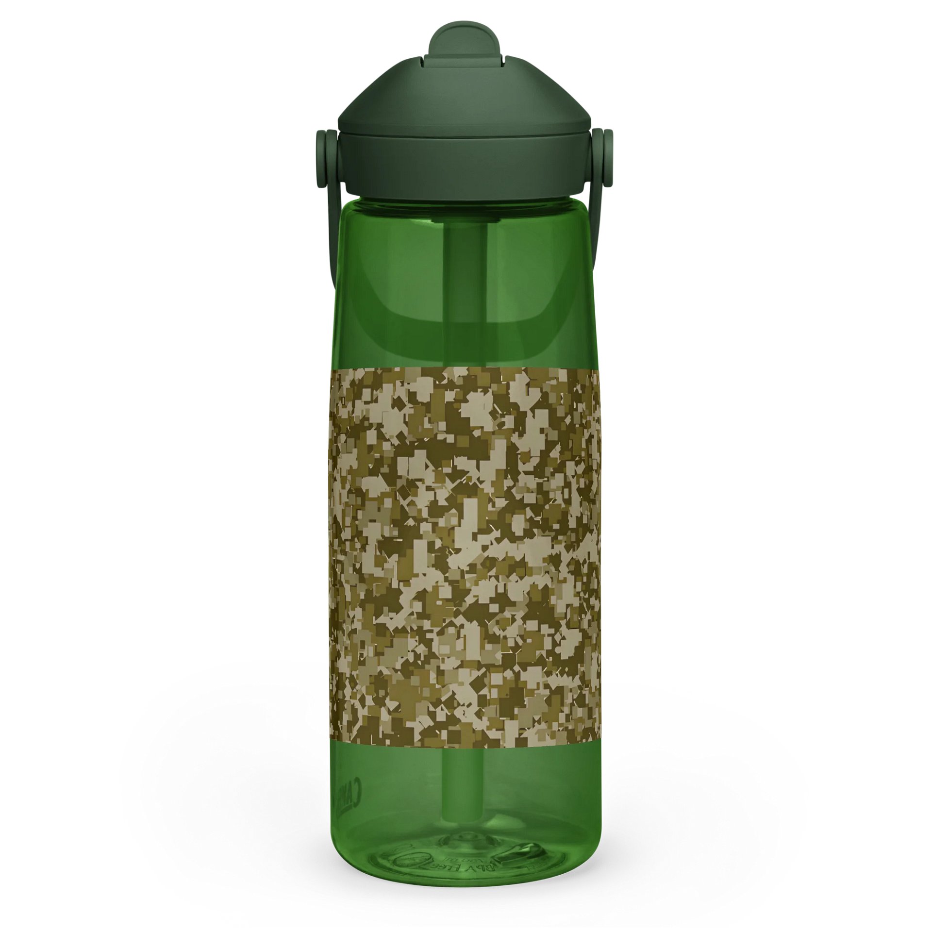 Pixelated Camo Flip Straw Water Bottle product image (3)