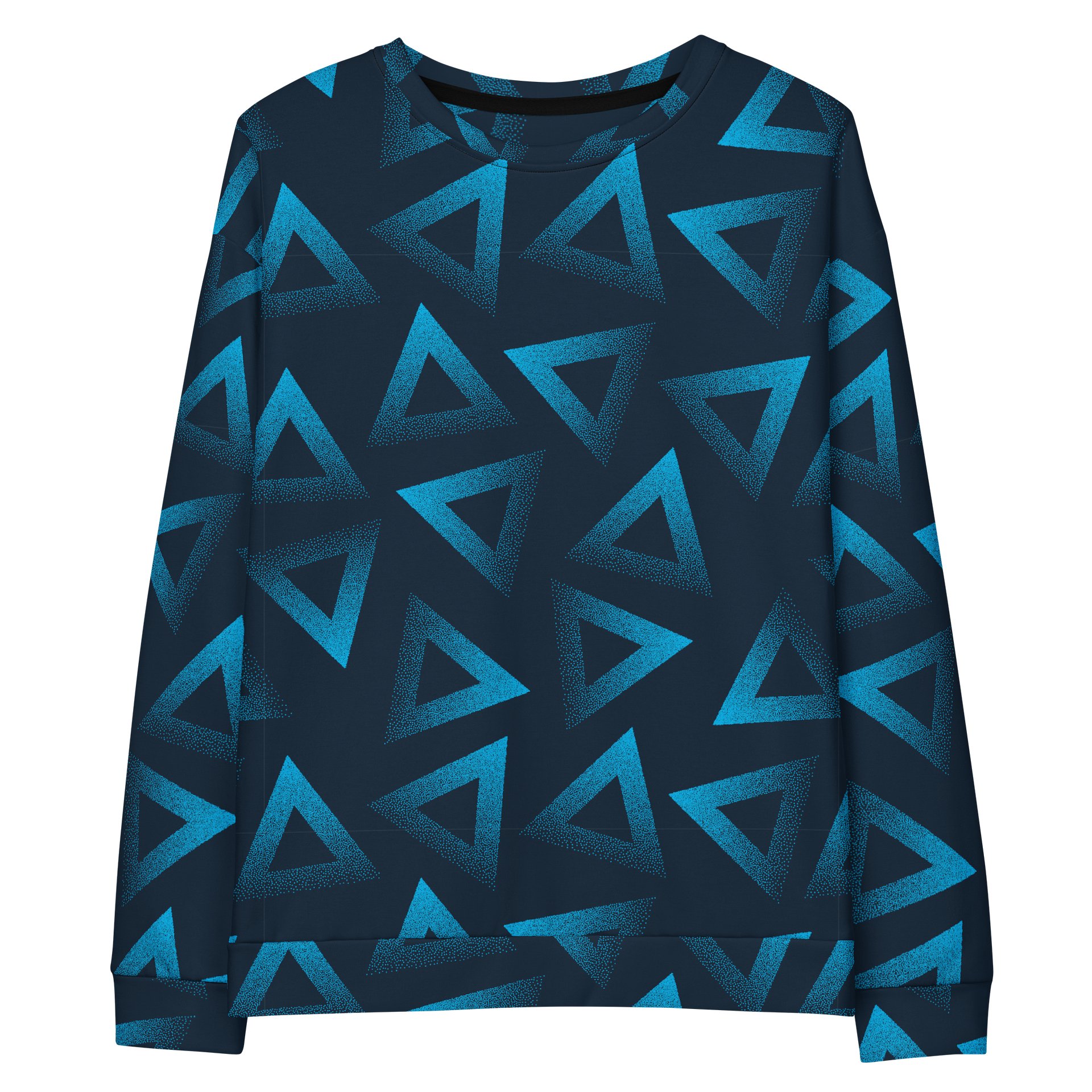 Comfortable Unisex Sweatshirt with Blue Triangles product image (1)