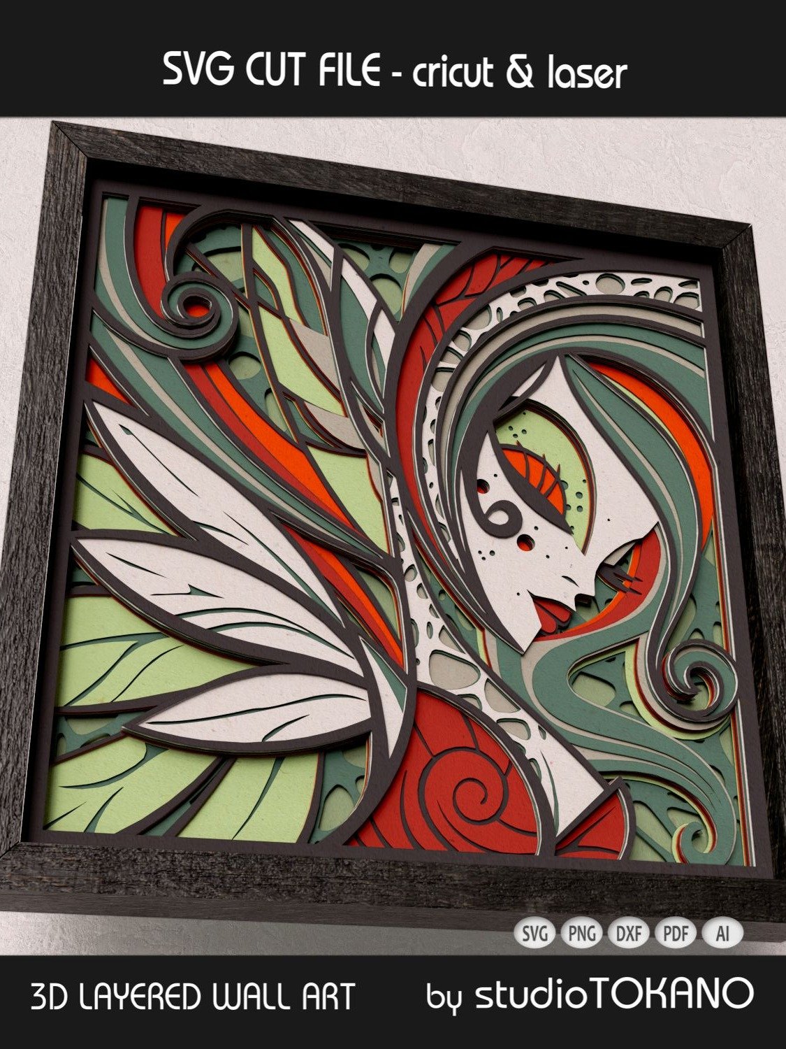 Forest Fairy 3D SVG product image (7)