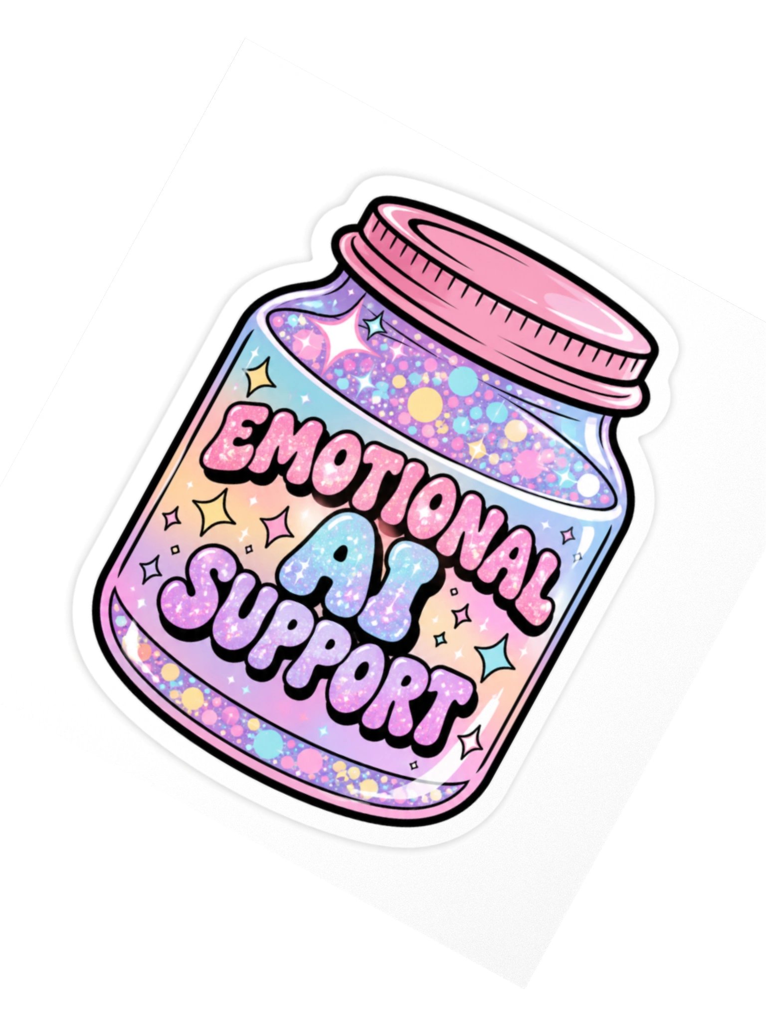Emotional AI Support Glitter Jar Sticker product image (4)