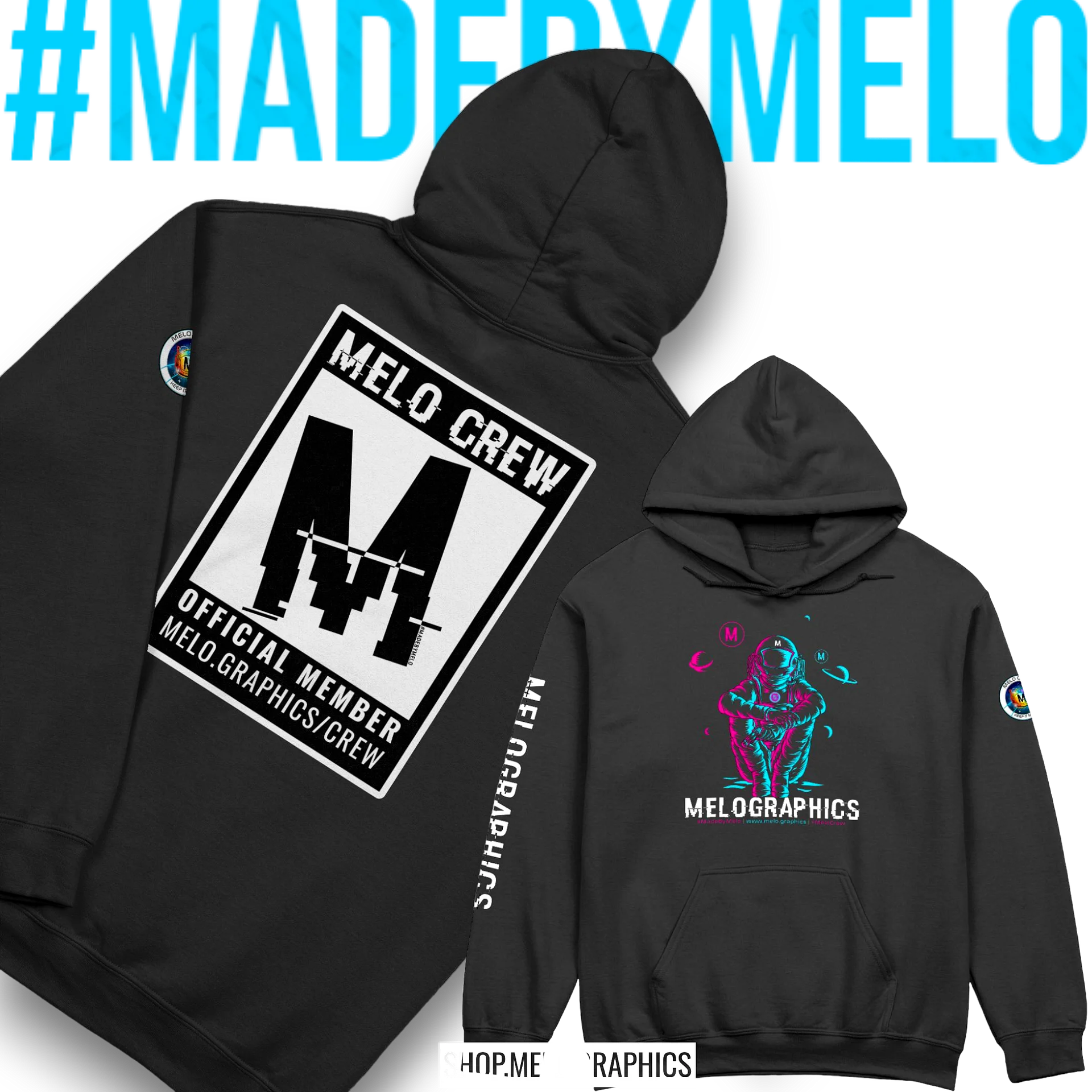 #MeloCrew Vibes: Duotone - Premium Hoodie | #MadeByMELO product image (2)