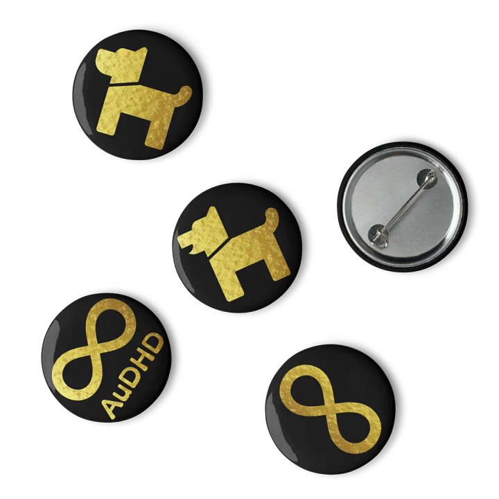 Golden AuDHD Dogs Pin Set product image (2)