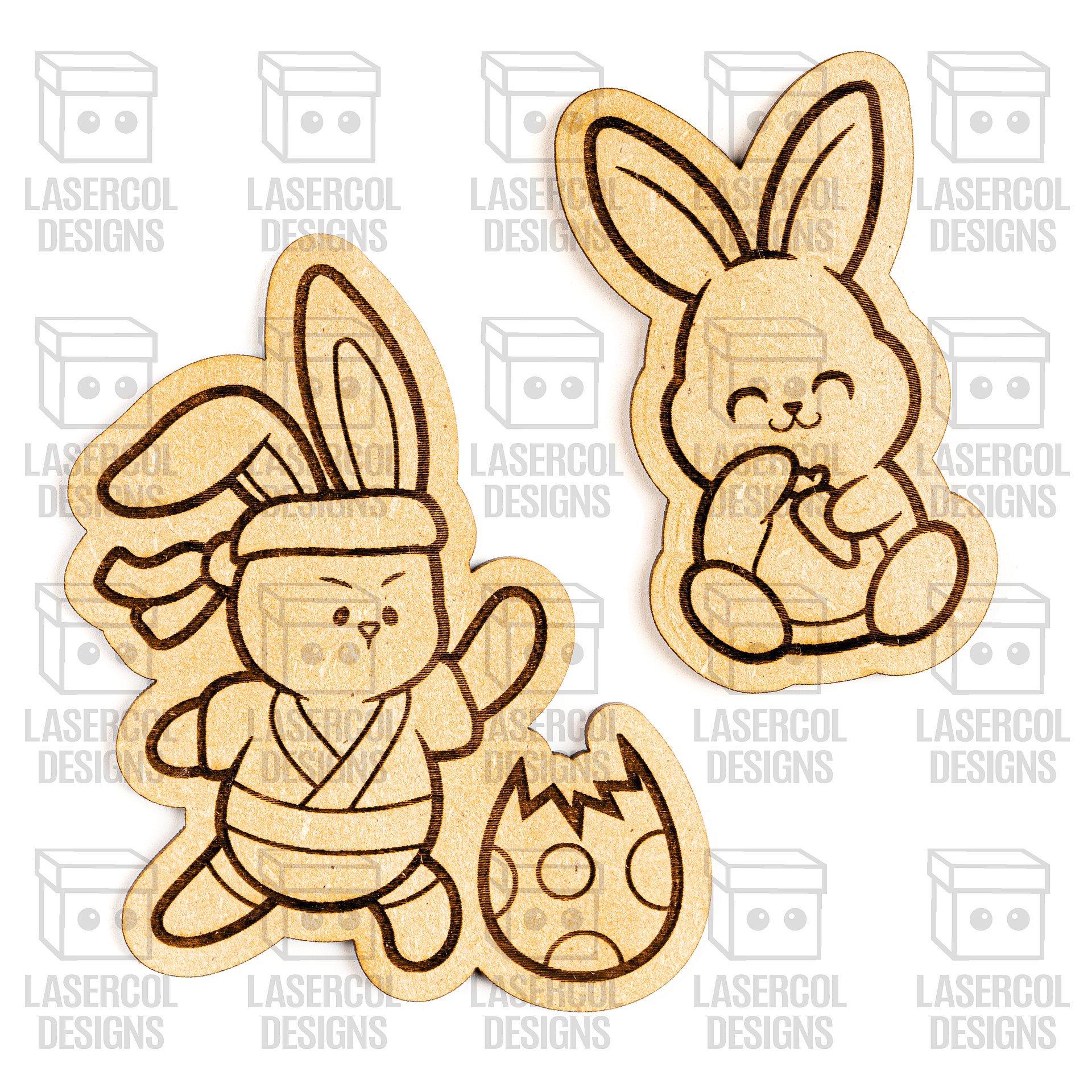 Easter Bunny Paint Kit DIY Cut Outs Set 7 - Laser Cut Files product image (6)