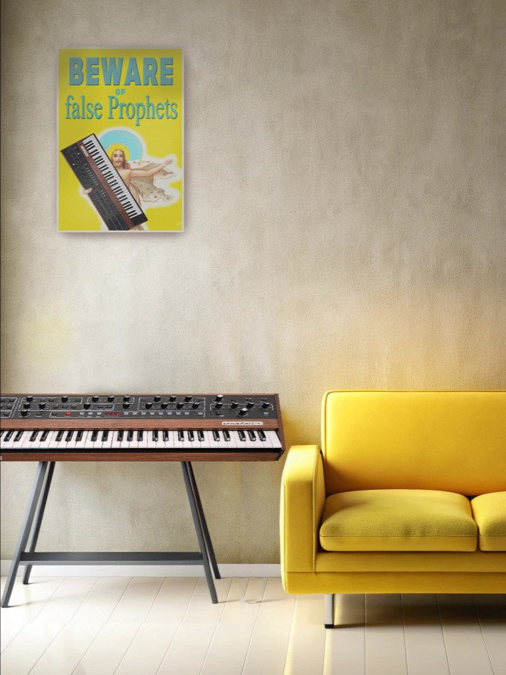 Beware of false PROPHETS! classic synth Tribute, Techno EDM Matte Paper Poster product image (5)