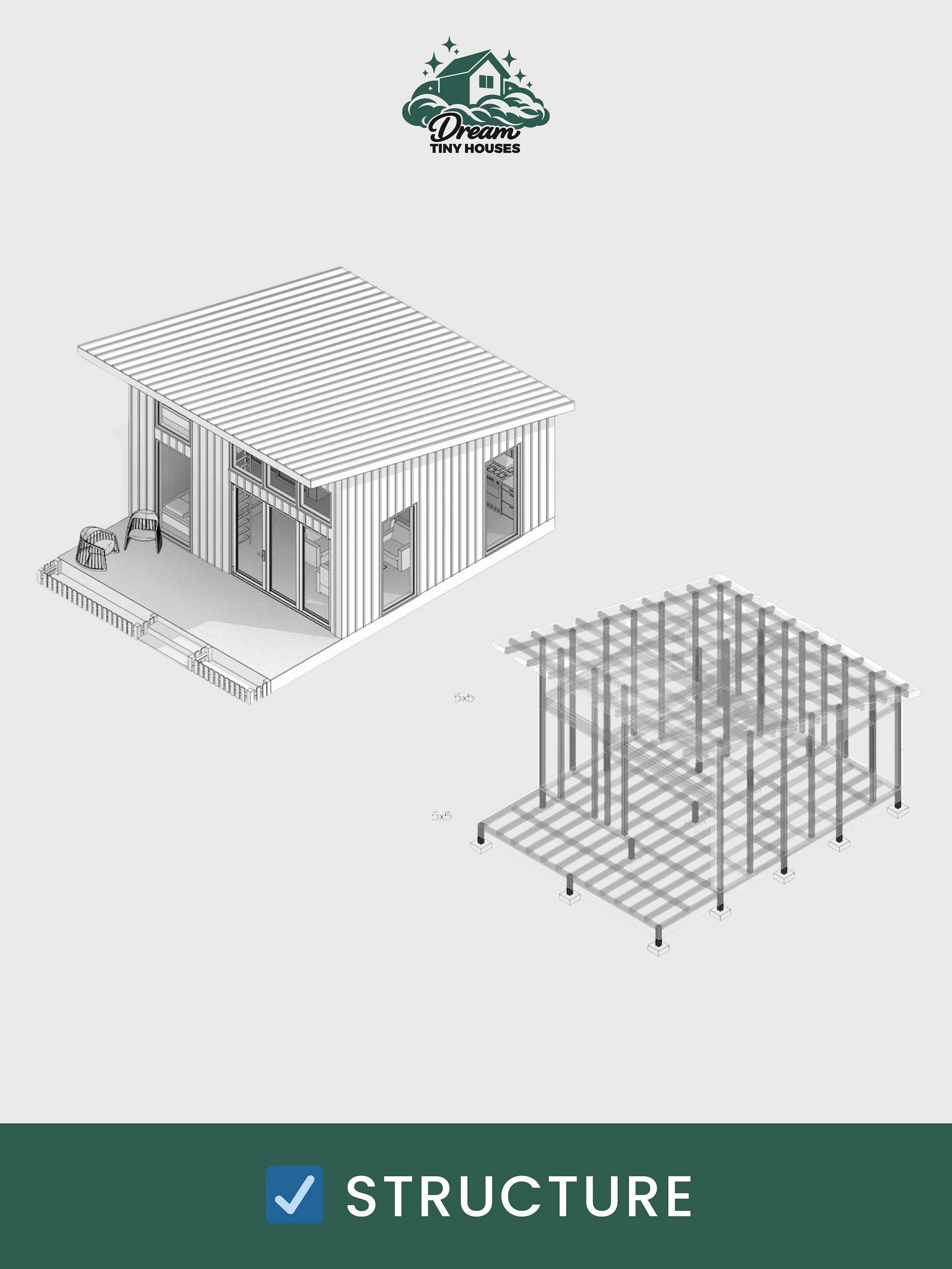 The Datum Tiny House Blueprint Set (CAD File + Materials List) product image (6)