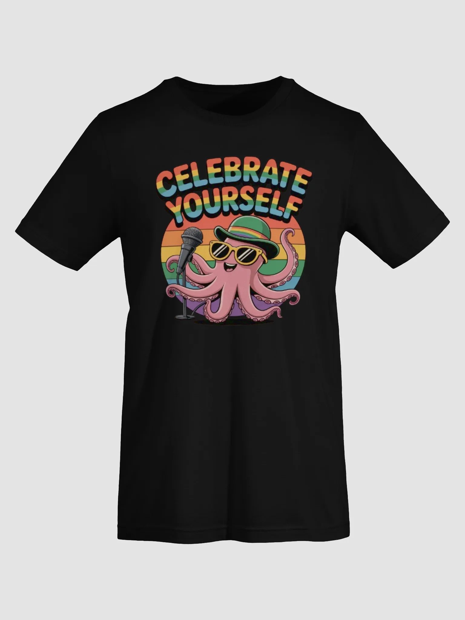 Celebrate Yourself Pride T-Shirt | Graphic Grove | Rainbow Octopus Design product image (75)