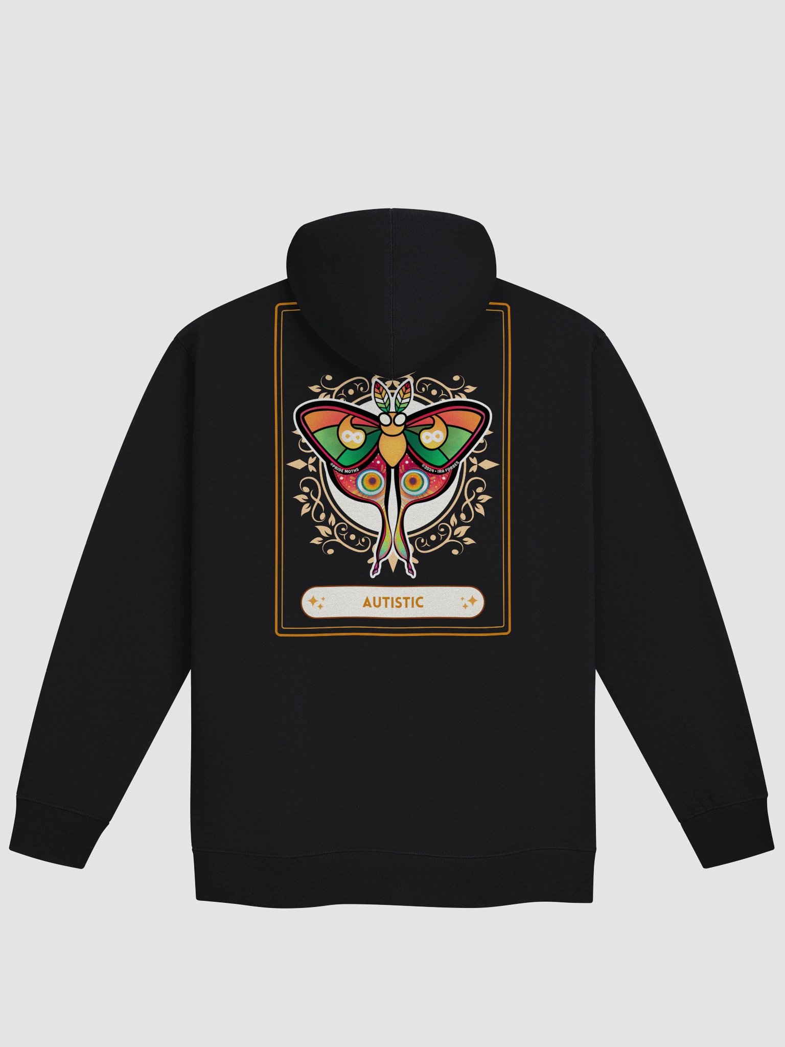 № 12 | AUTISTIC PRIDE MOTH | TAROT CARD STYLE | ZIP-UP HOODIE product image (1)