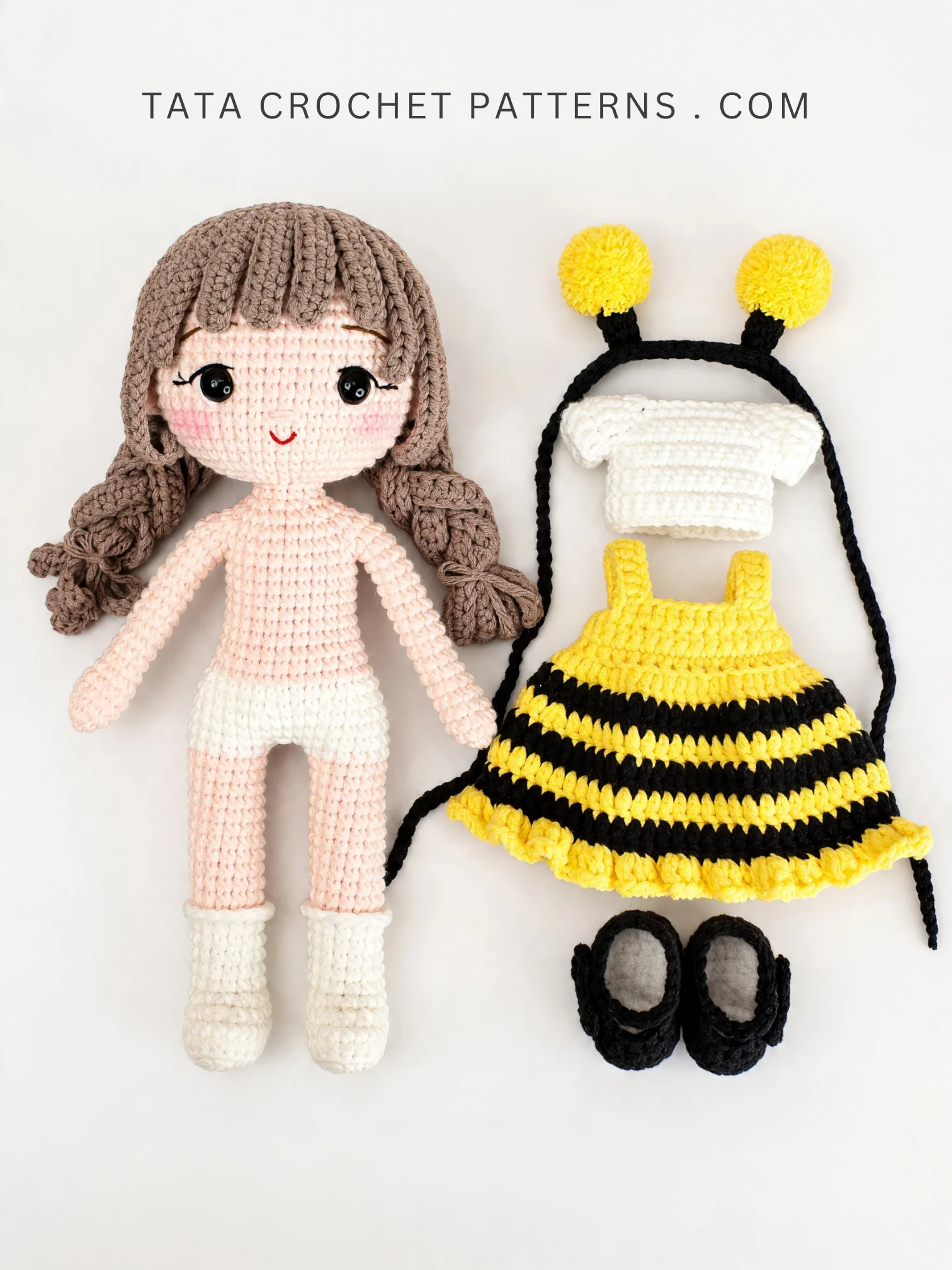PDF | Crochet 9-inch Tata Doll in Bee Outfit | Amigurumi Doll Pattern product image (7)