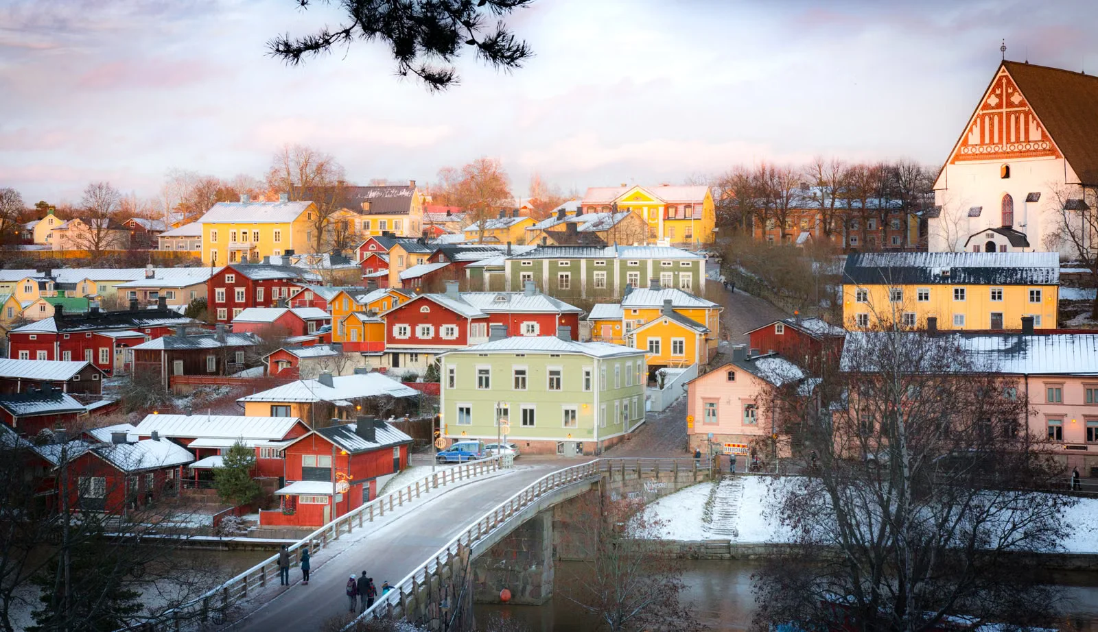 An aerial view of Finland, representing 5 million YouTube subscribers
