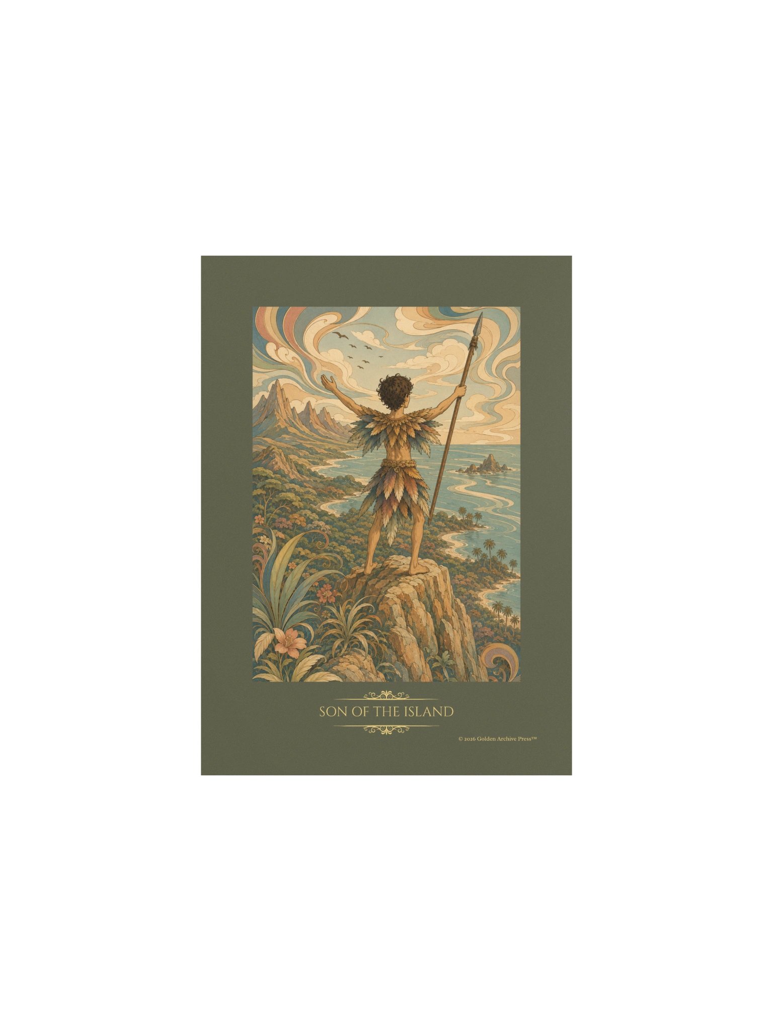 Son of the Island — Art Nouveau Art Print (Child and Sea) product image (1)