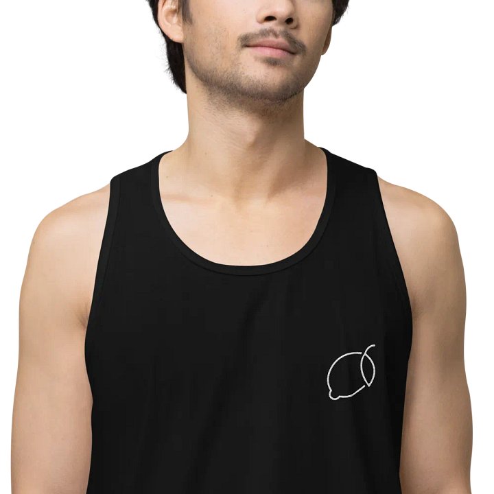 Cdog Spins Lemon Black/White Embroided Tank Top product image (1)