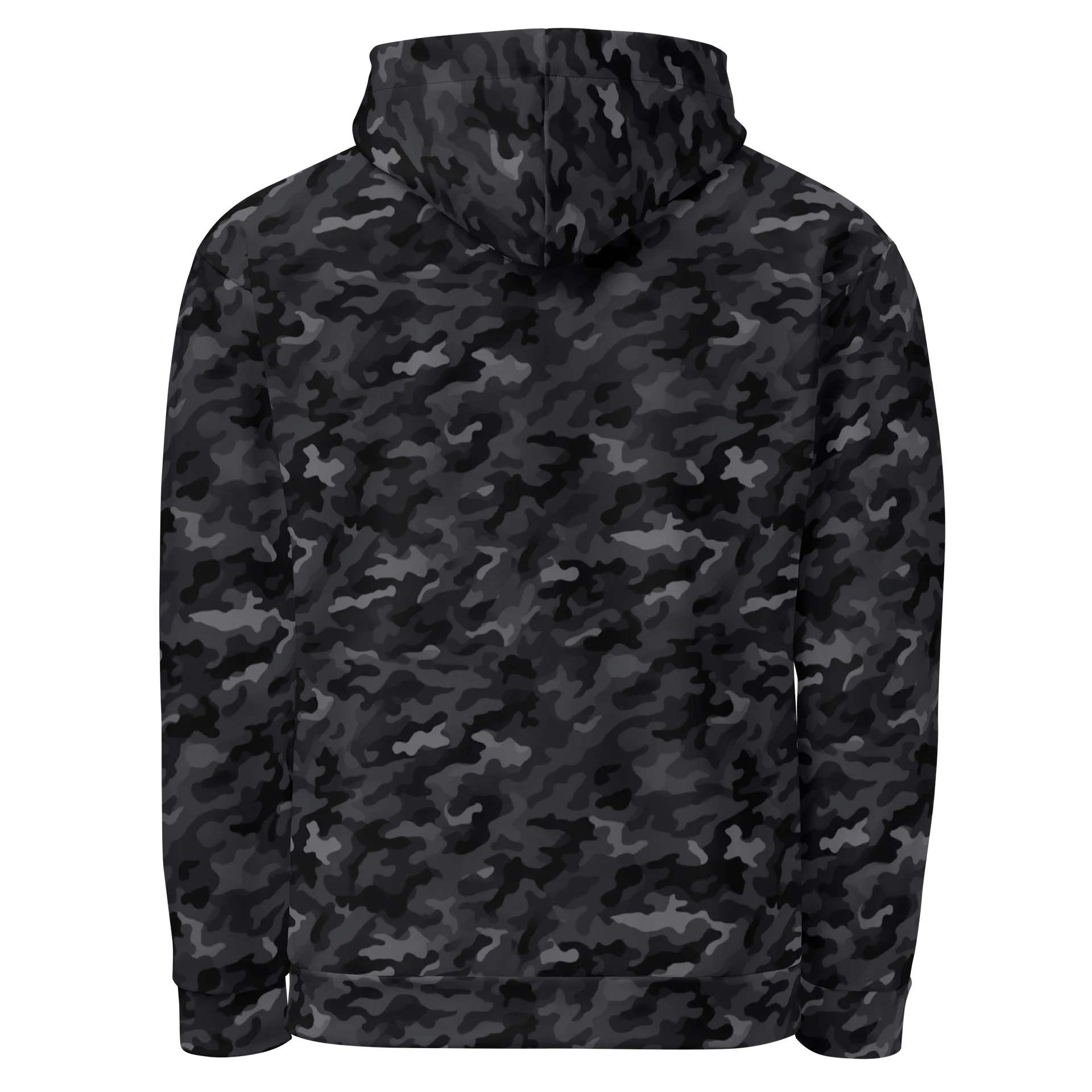 Bold Black Camouflage Print Hoodie for Casual Wear product image (2)