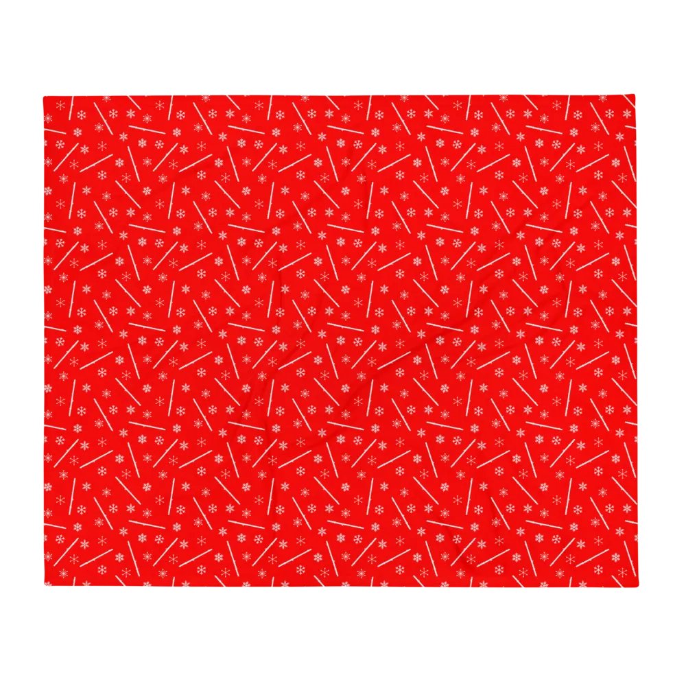 Scattered Flutes and Snowflakes Throw Blanket - Flute product image (4)