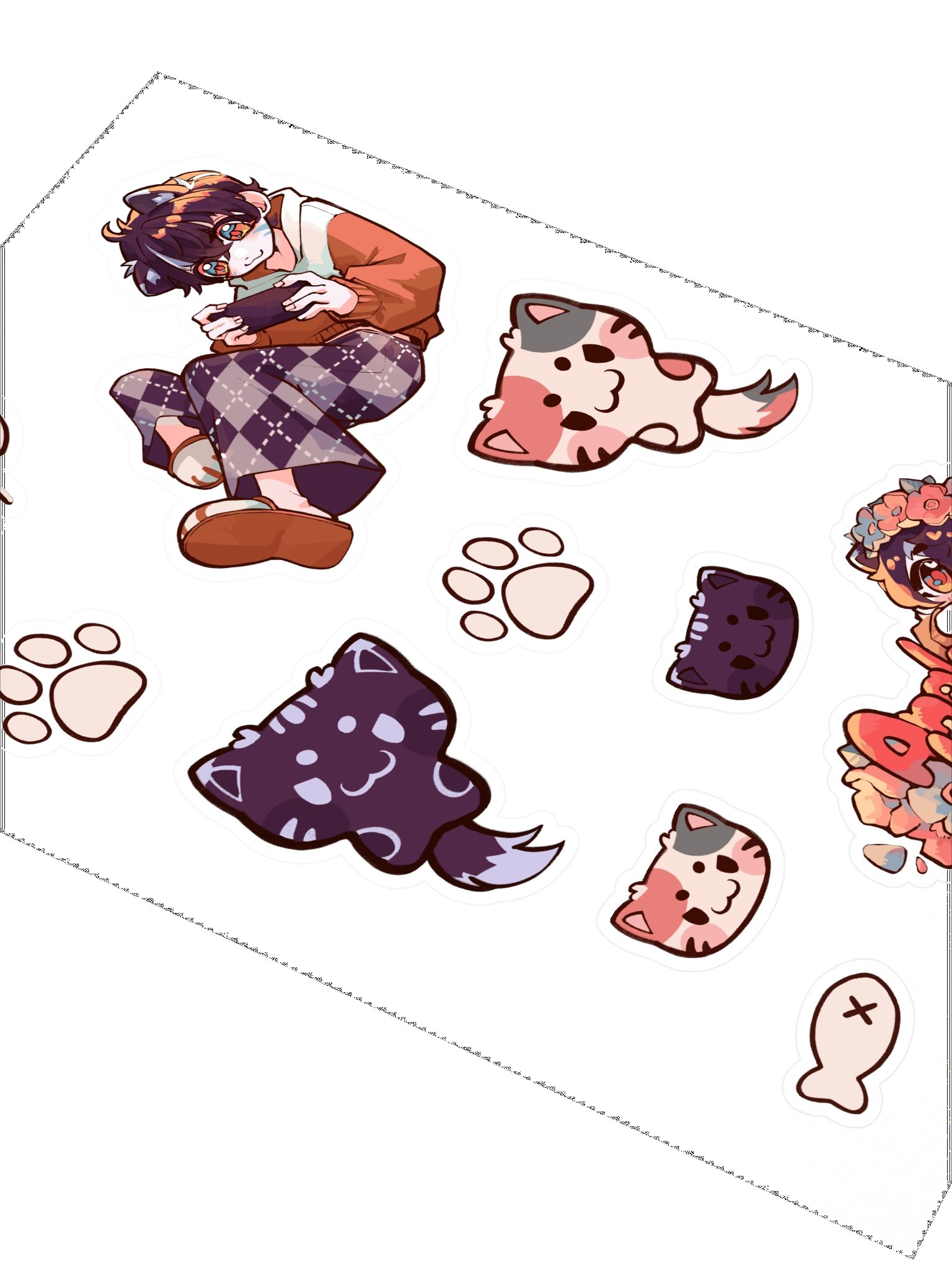 Gamer Cat Sticker Sheet product image (2)