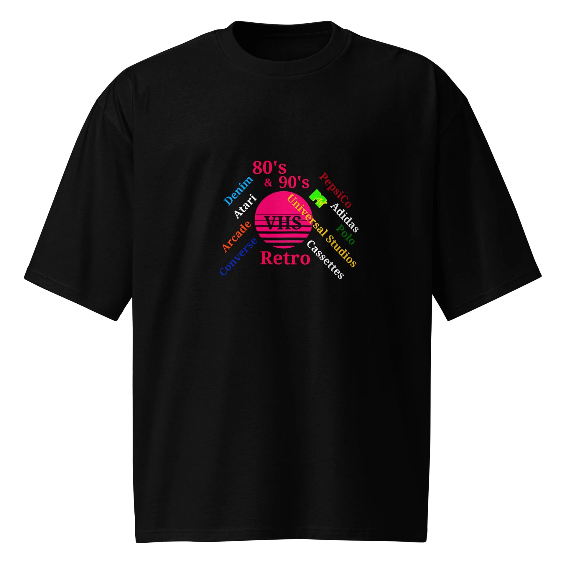 Retro VHS Collage Oversized Tee product image (1)