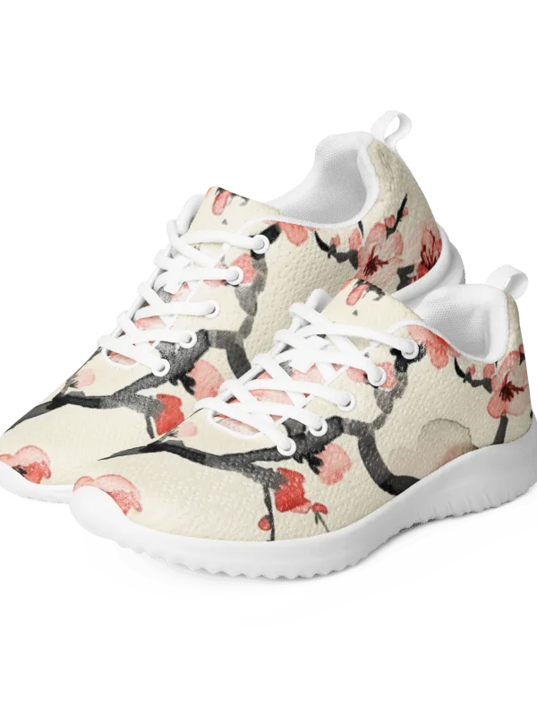 Japanese Cherry Blossom Women's Athletic Shoes | Sakura Floral Sneakers product image (1)