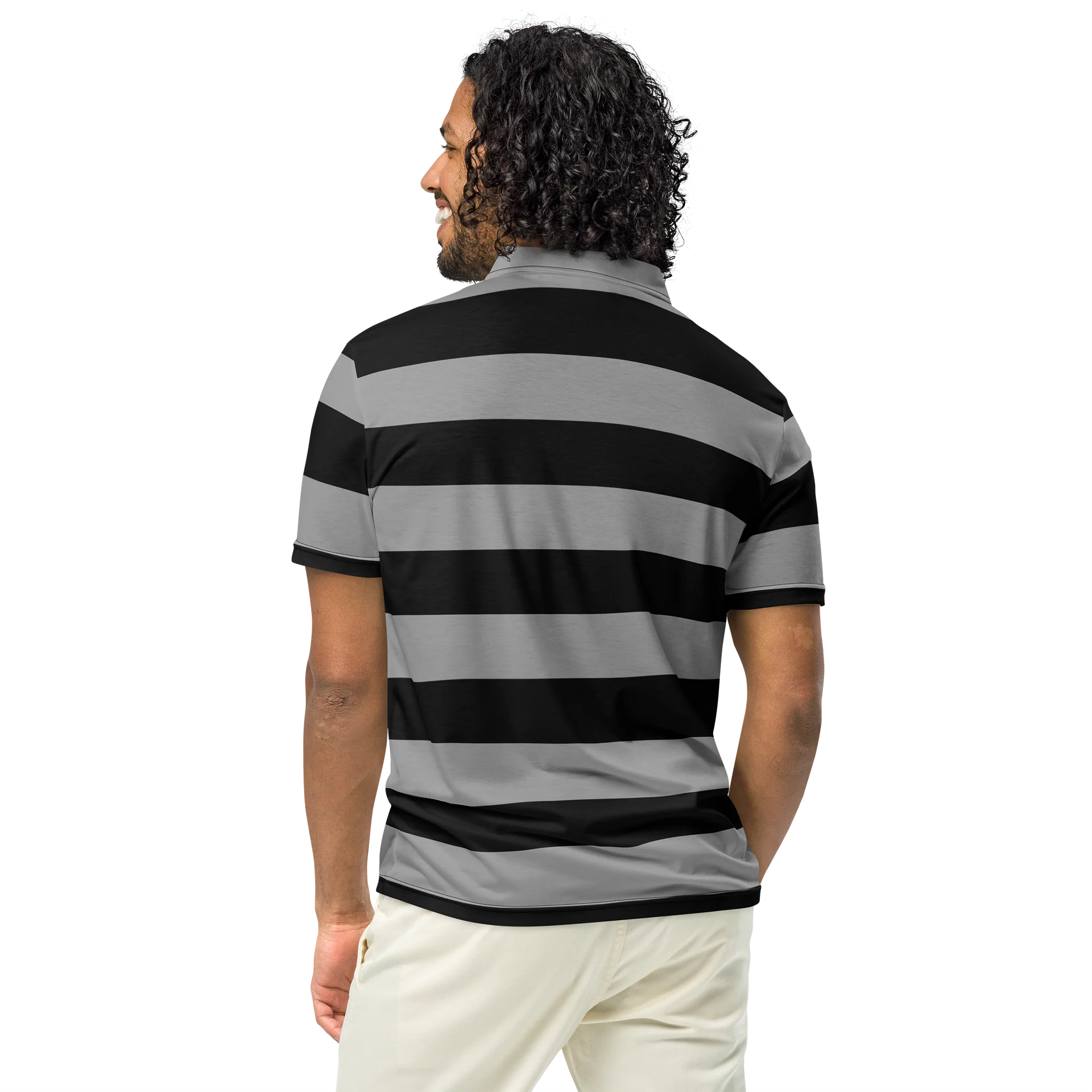 Light Grey and Blaque Kat Skull Polo product image (5)