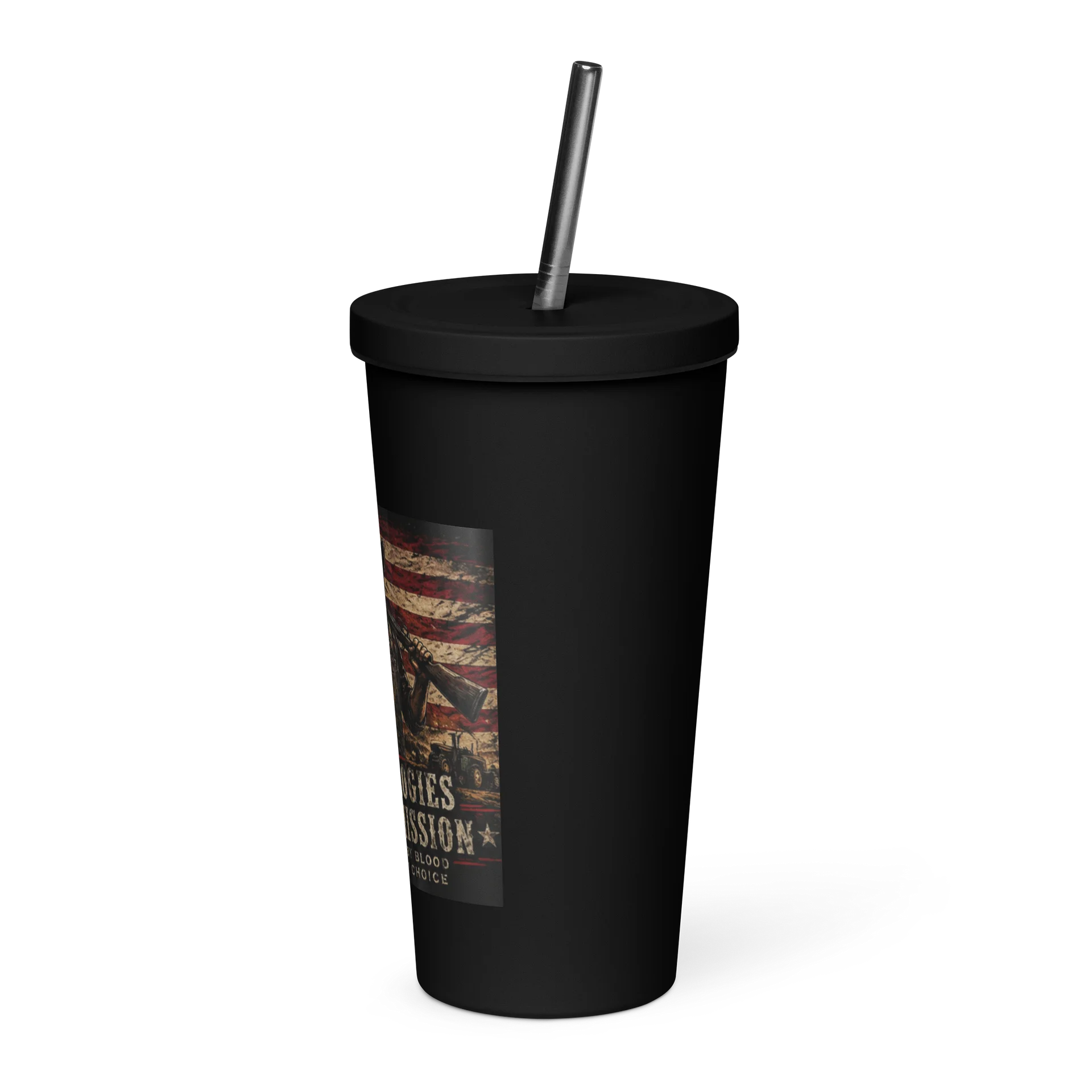 No Apologies - No Permission Insulated Tumbler with a Straw product image (3)