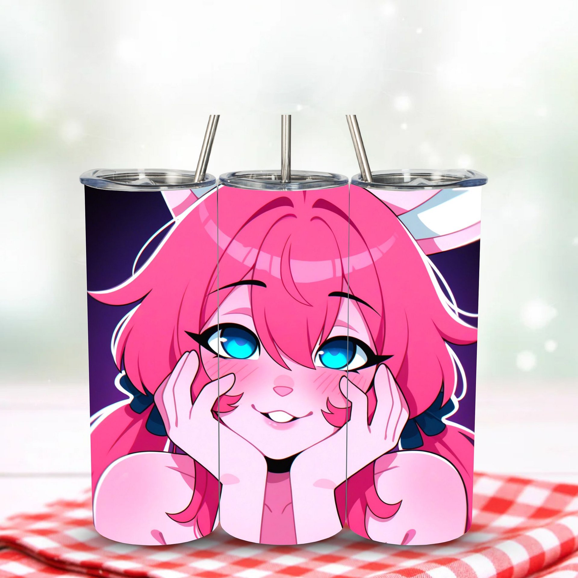 Original Pink Bunny Girl Kawaii 20oz Tumbler product image (2)