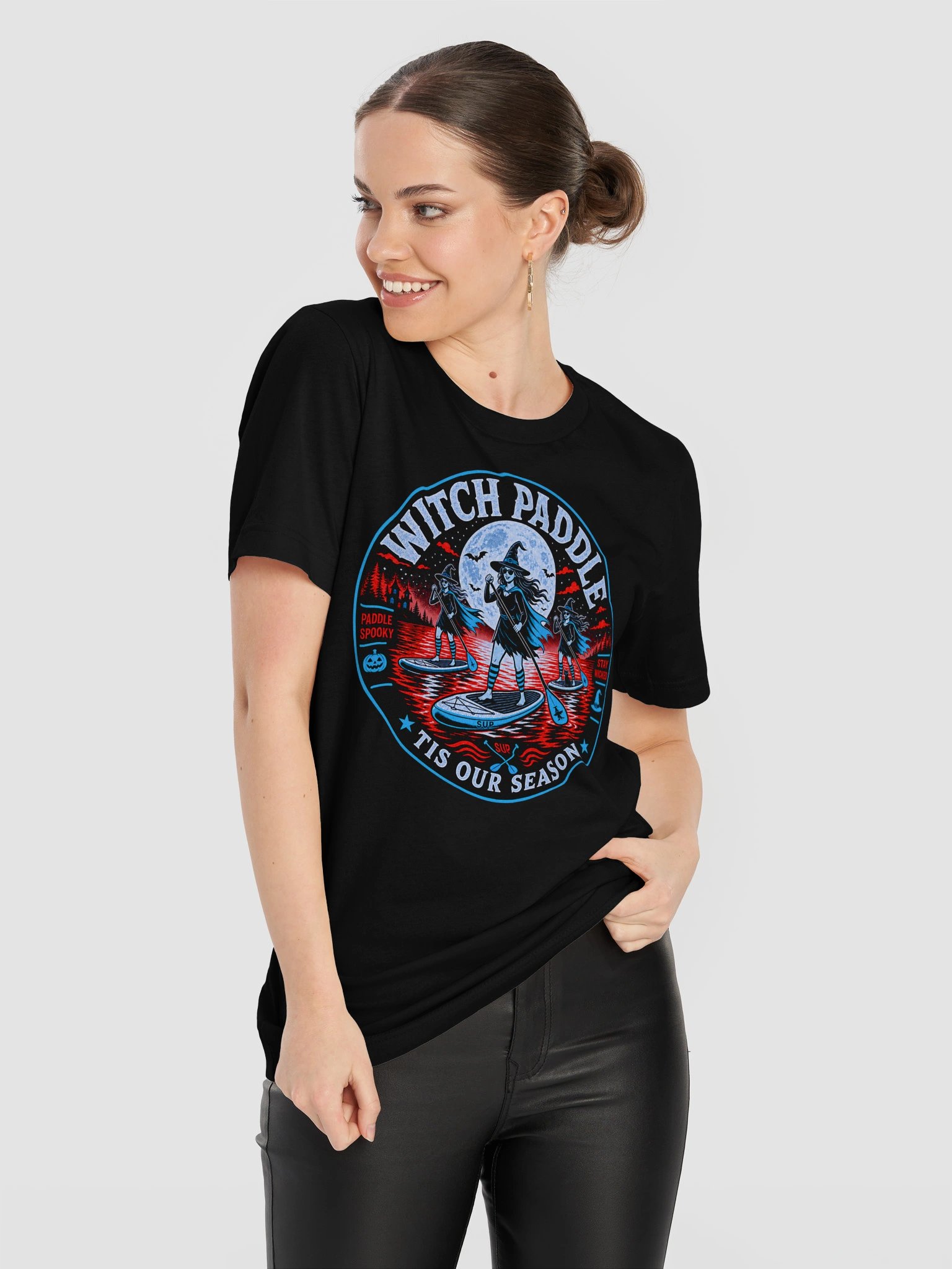 Witch Paddle Tis Our Season Halloween T-Shirt product image (3)