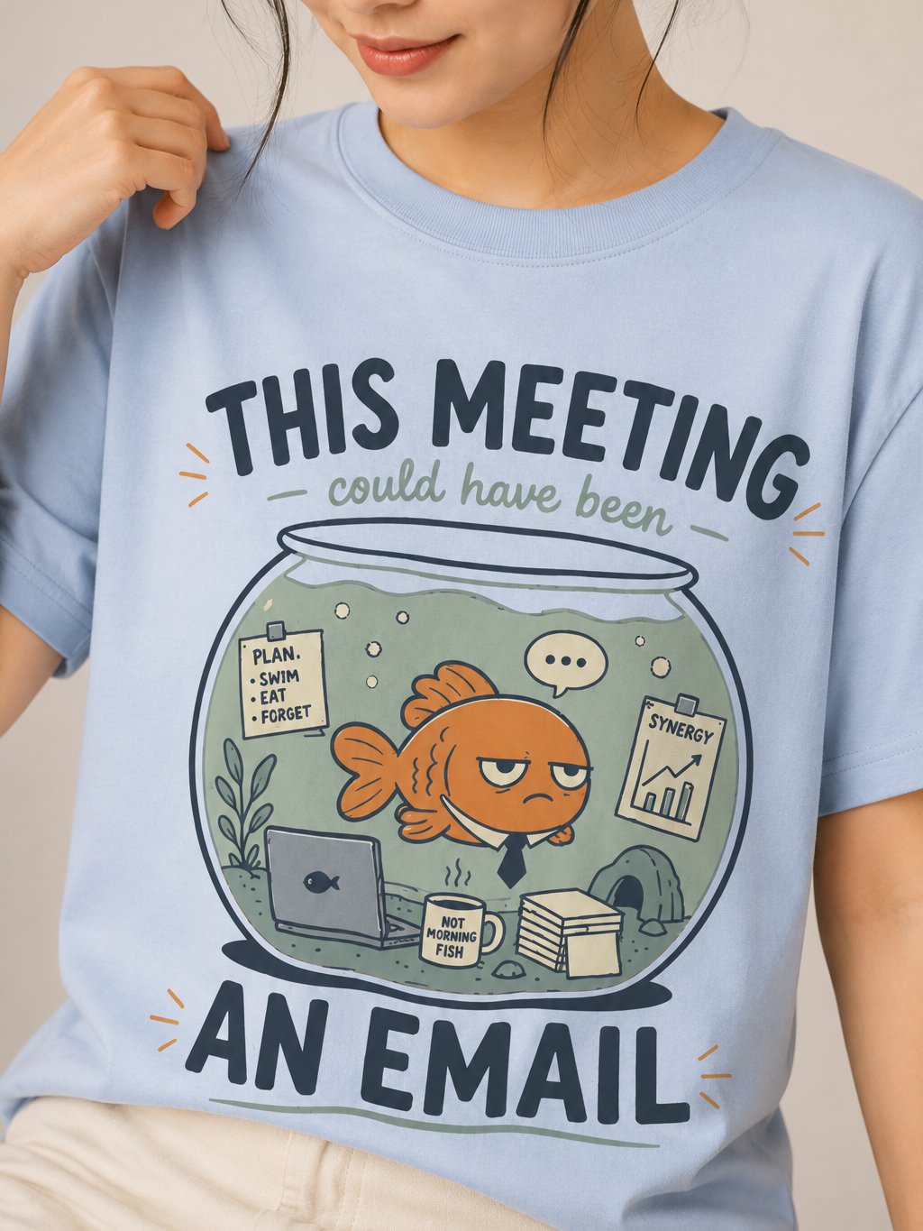 This Meeting Could Have Been an Email Funny Goldfish T-Shirt | Office Humor Tee product image (2)