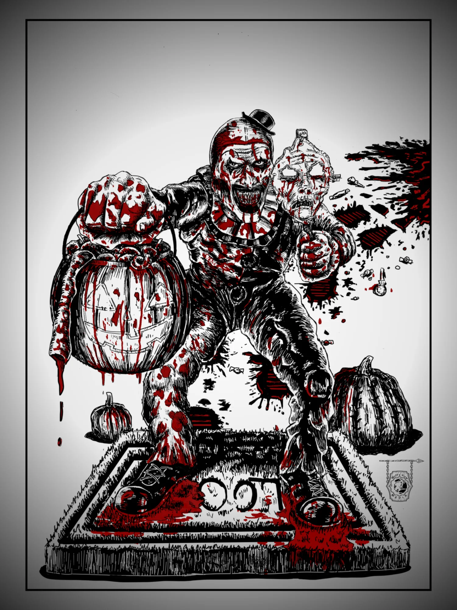 Trick or Treat with Art the Clown- Bloody Version- Unisex Shirt product image (91)