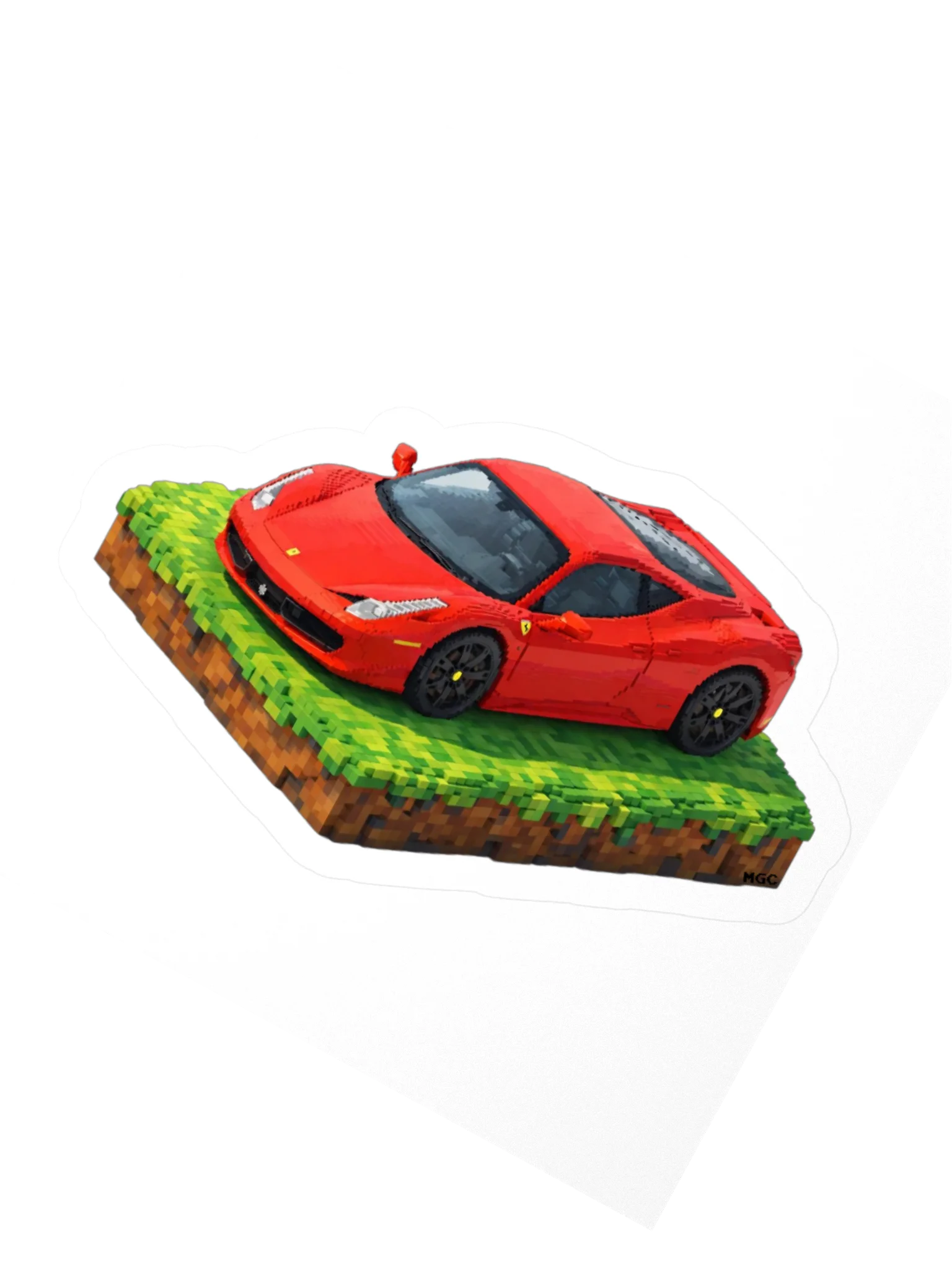 Rosso Corsa Red Ferrari 458 Italia Sticker (Pixel, Retro, Minecraft) product image (5)