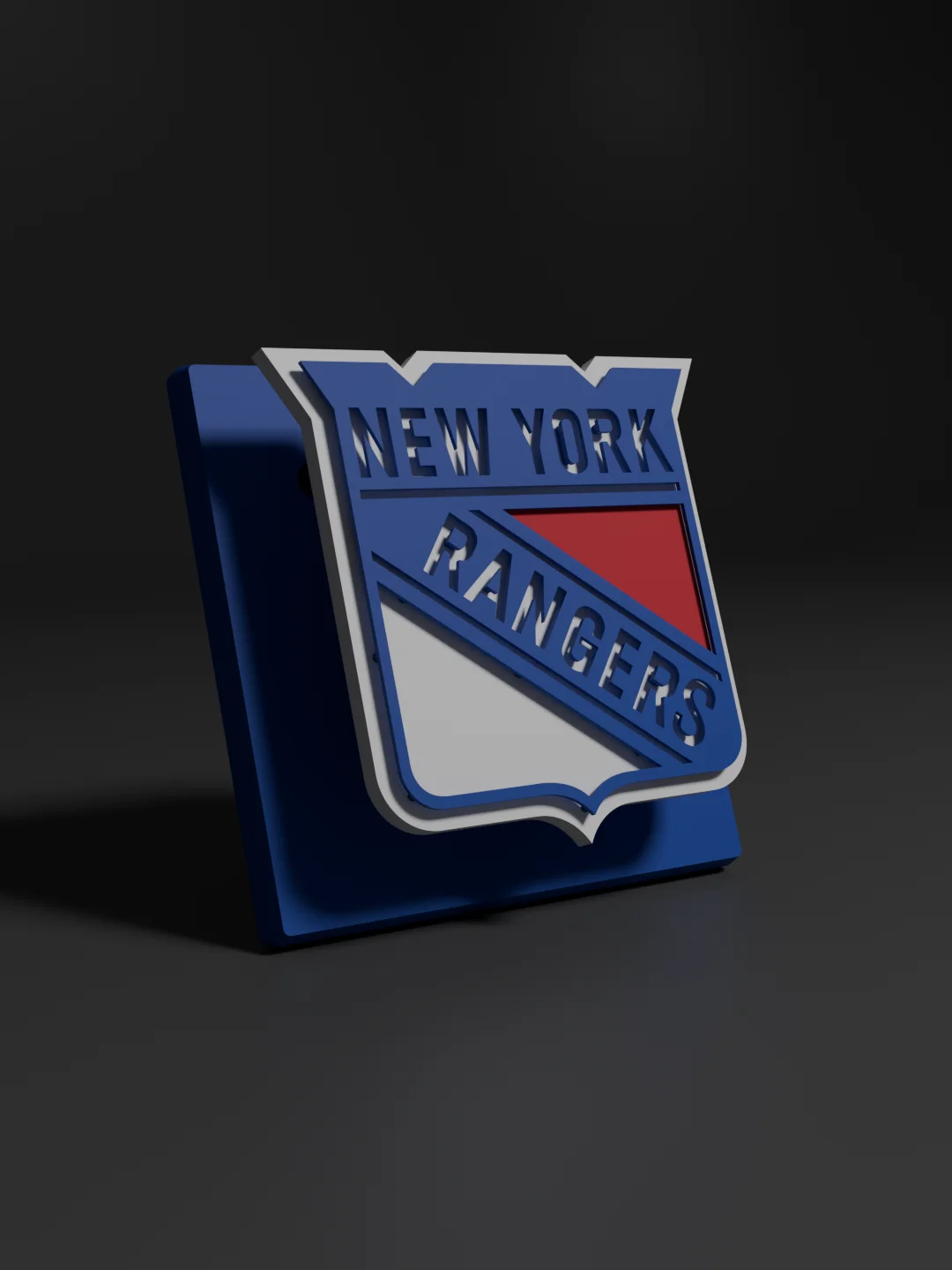 New York Rangers 3D Printed Floating Logo Sign (Digital File Only) product image (1)