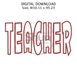 Teacher Appliqué Embroidery Design product image (1)