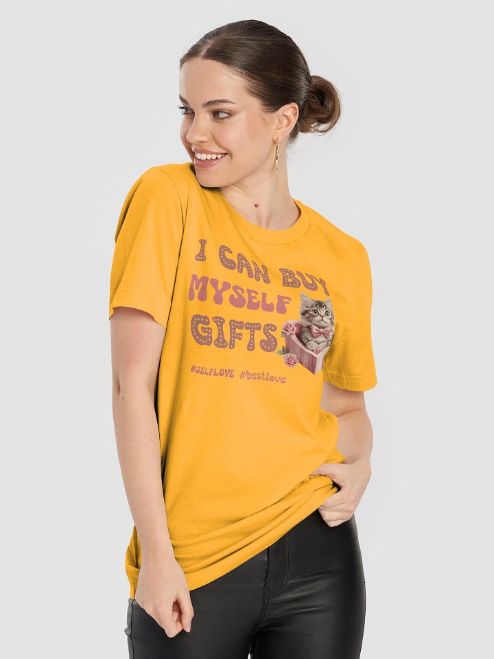 Funny Valentine's day cat tshirt - I can buy myself gifts product image (2)
