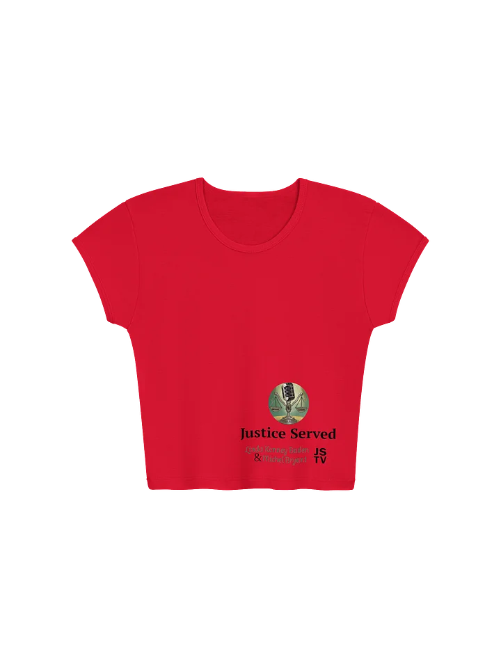 Red Justice Served Form Fitting Women's Crop Top product image (1)