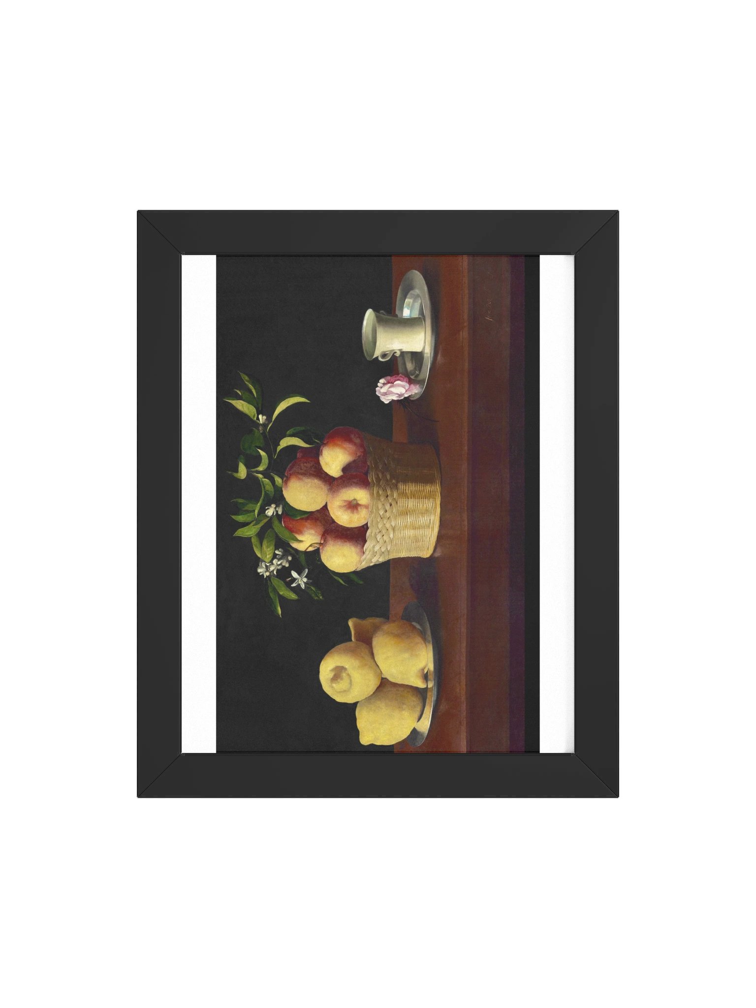 Still Life with Lemons, Oranges and a Rose — Small Framed Matte Poster product image (8)