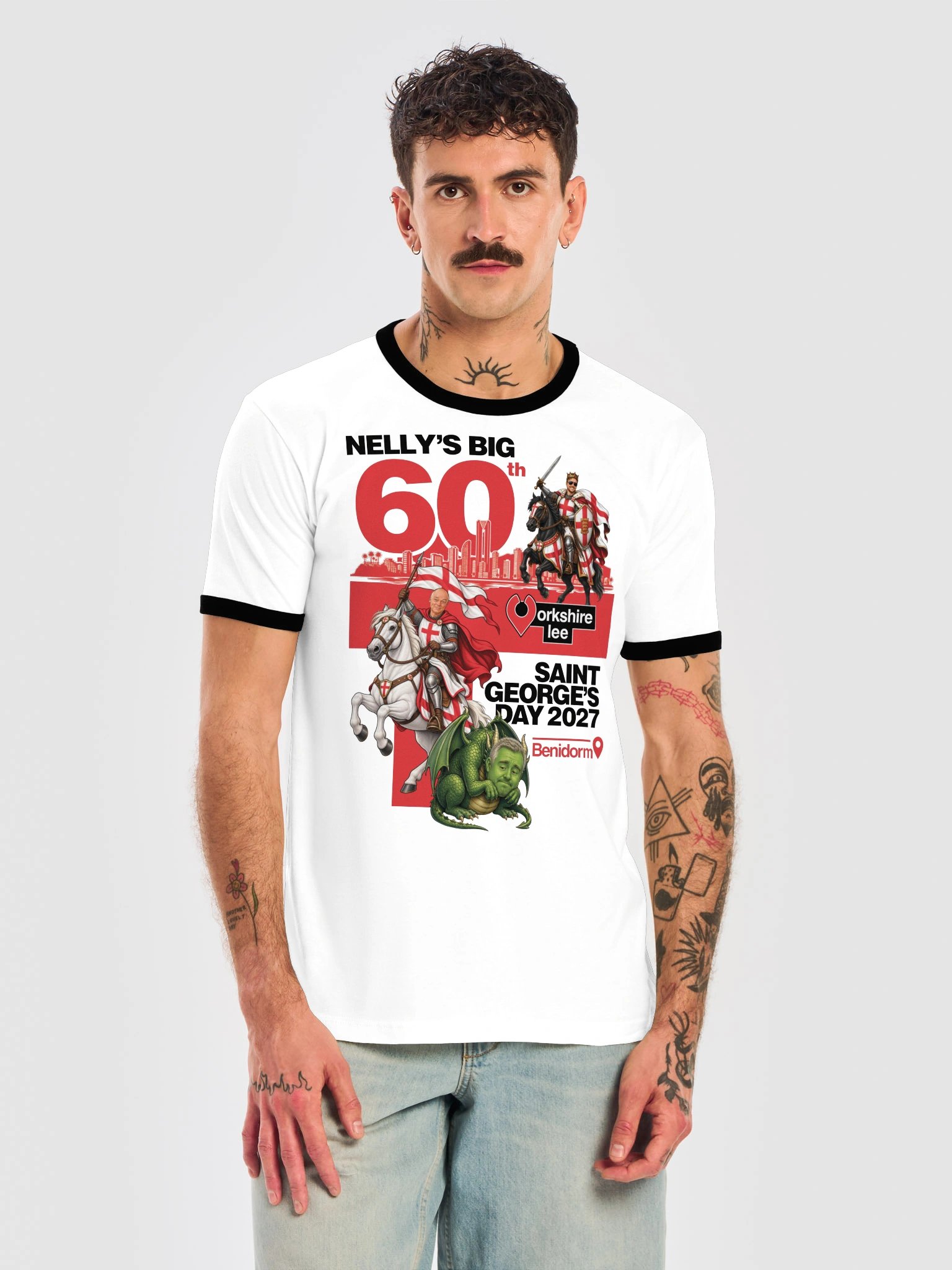 Nelly's 60 th Saint George's Day ringer T-shirt product image (5)