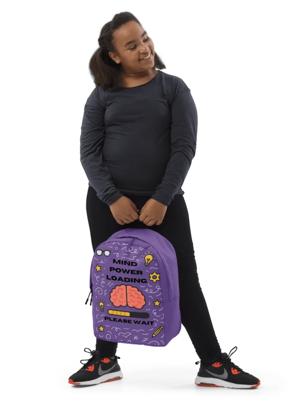 Mind Power Loading… Please Wait Backpack (Soir Purple) product image (2)
