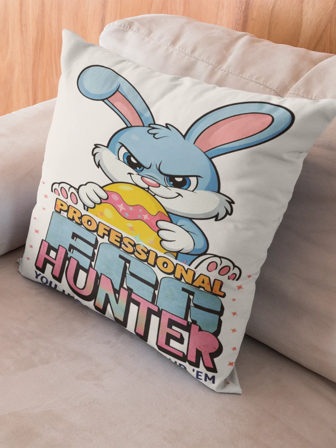 Professional Egg Hunter Easter Bunny Pillow product image (4)